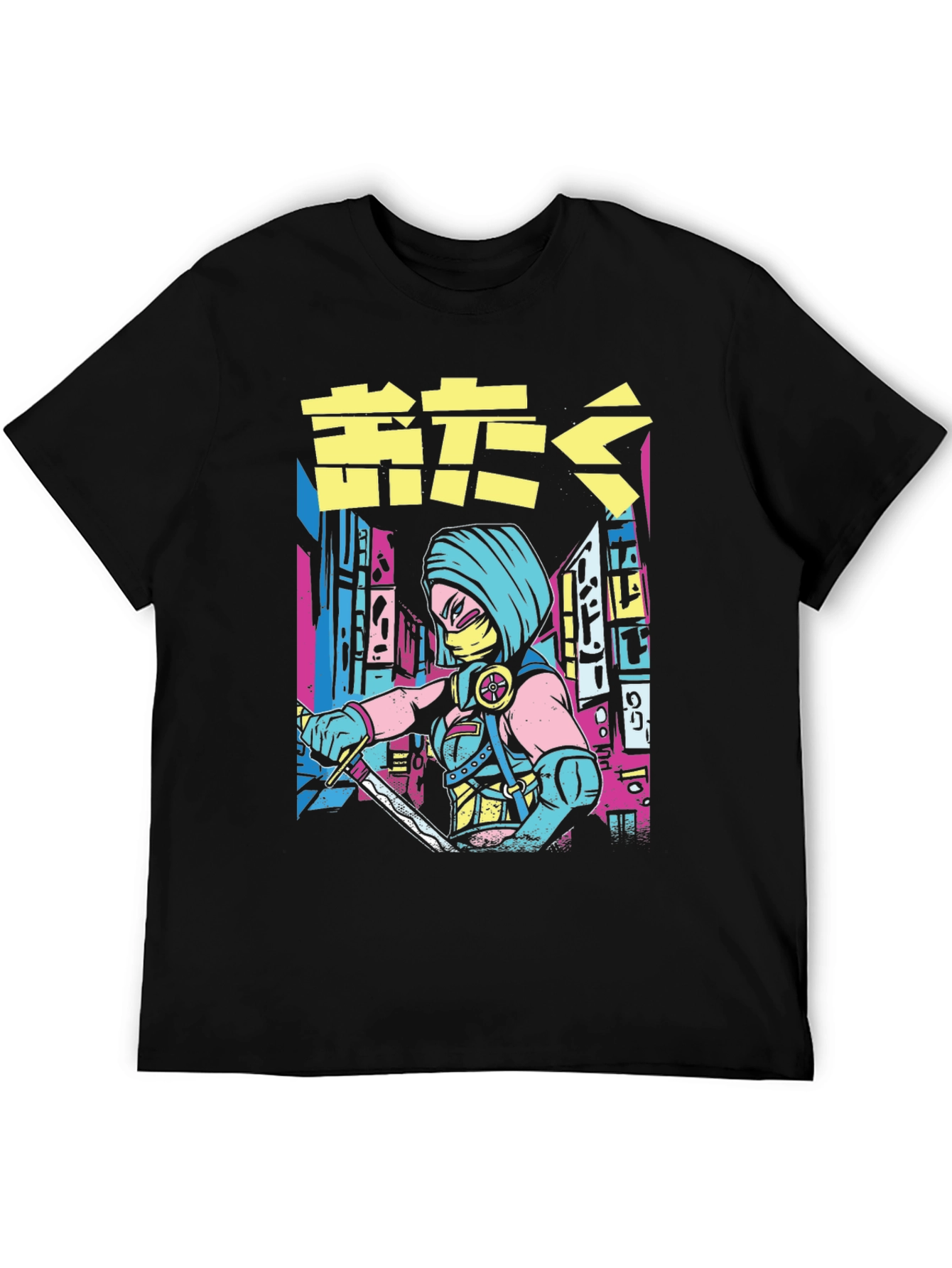Cyberpunk Ninja Warrior Graphic Tee