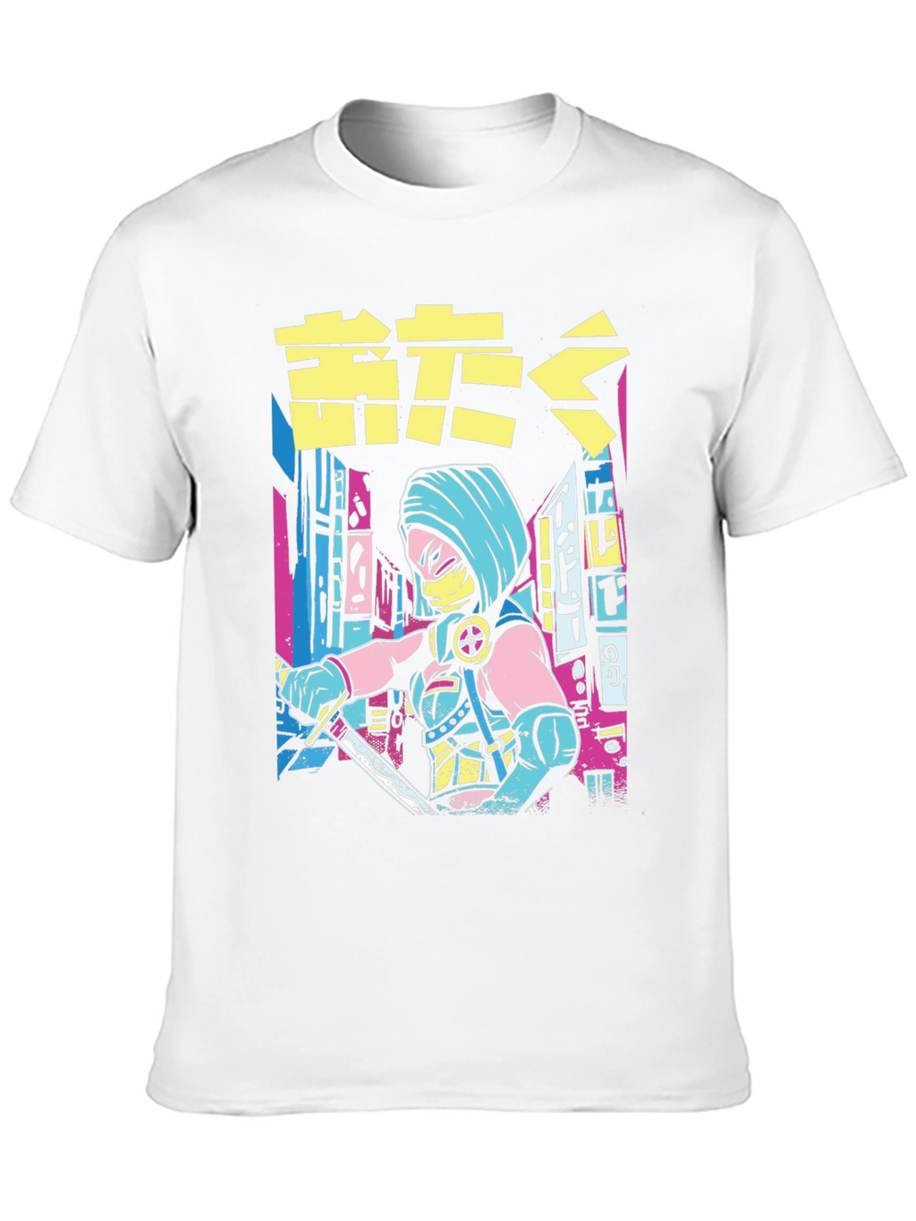 Cyberpunk Ninja Warrior Graphic Tee