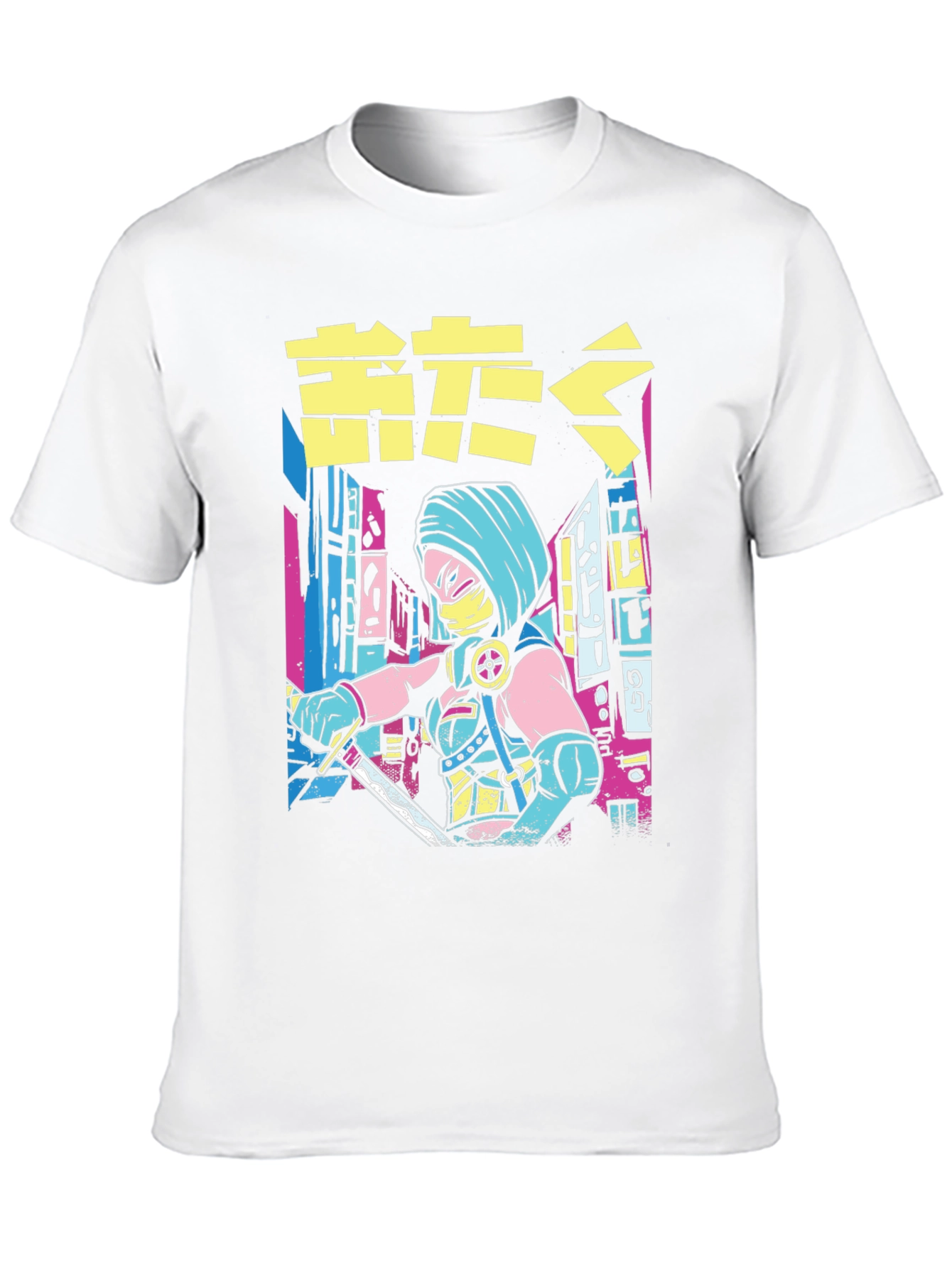 Cyberpunk Ninja Warrior Graphic Tee