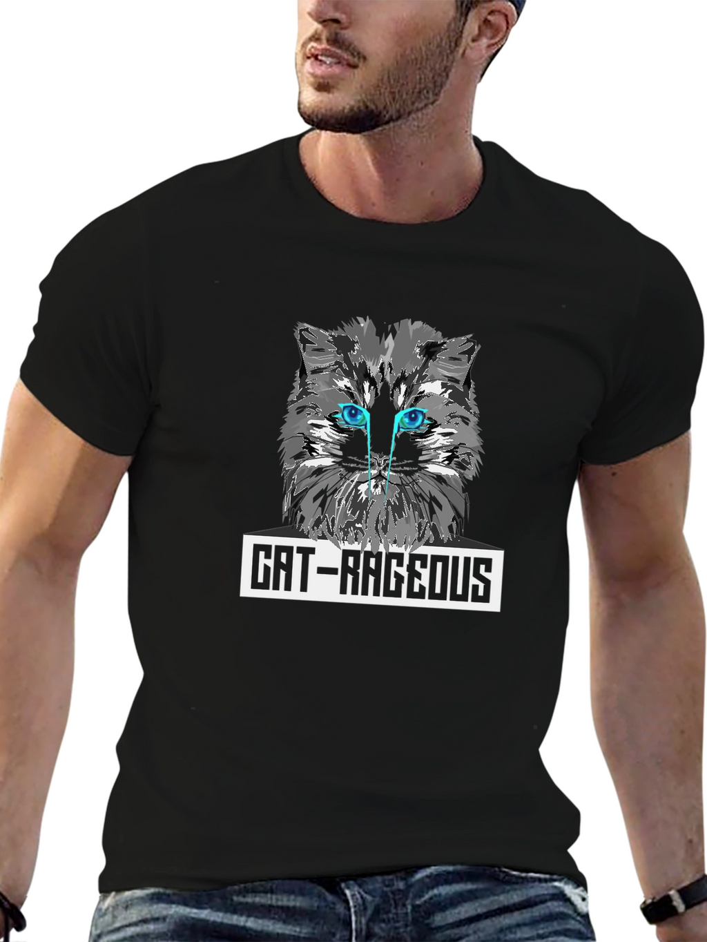 Cat-Rageous Graphic T-Shirt