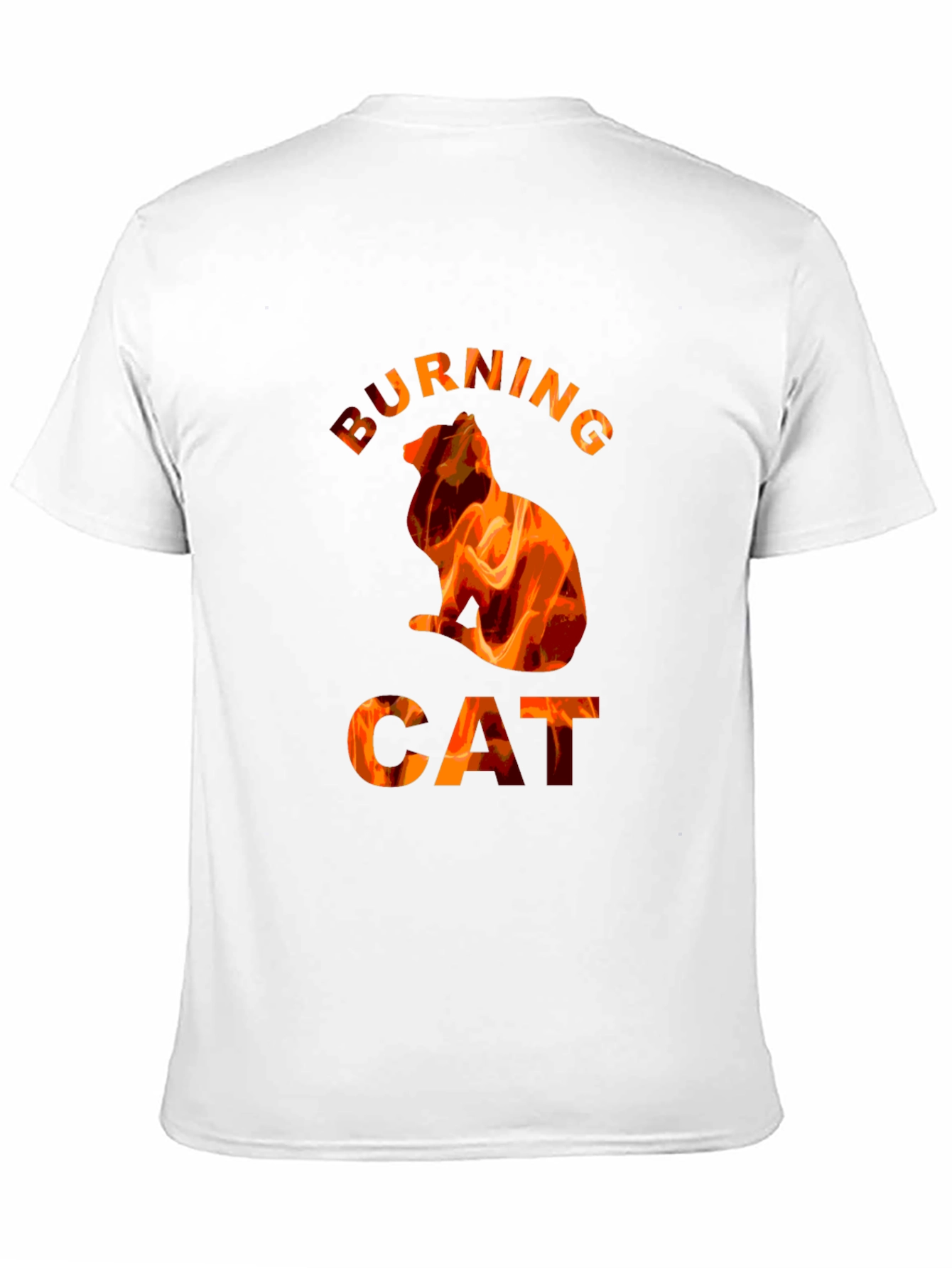 Burning Cat Graphic T-Shirt - Fiery Cat Lovers Tee