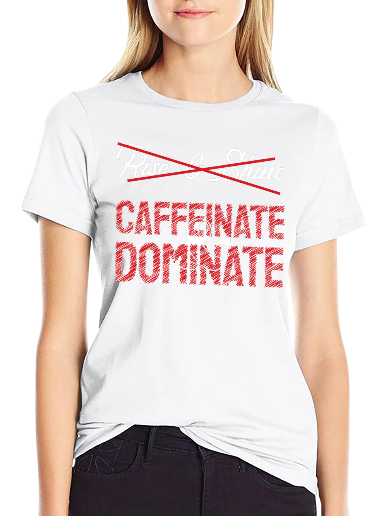 Caffeinate & Dominate Graphic Tee - Funny Coffee Lover Shirt