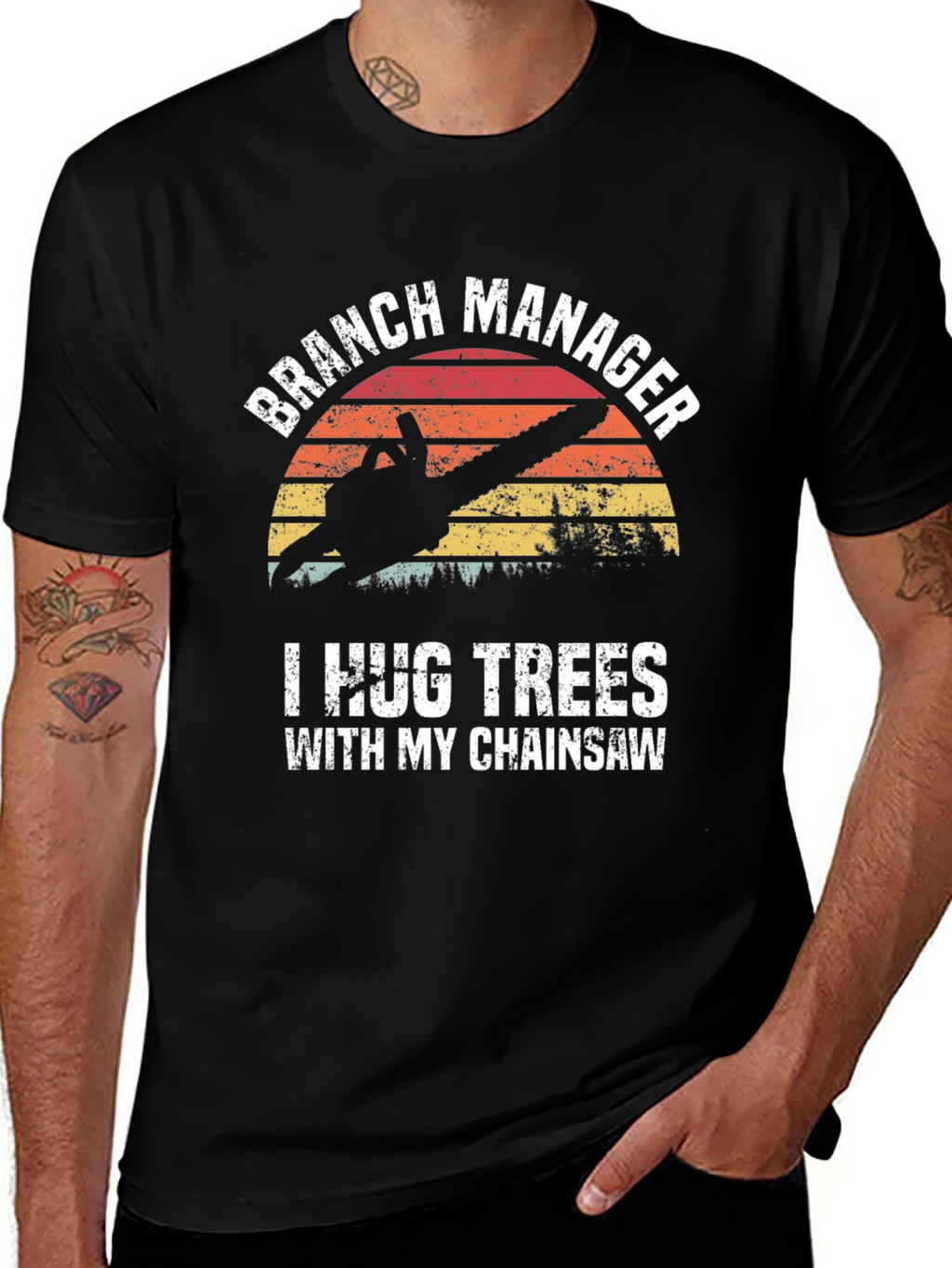 Branch Manager T-Shirt Chainsaw Humor