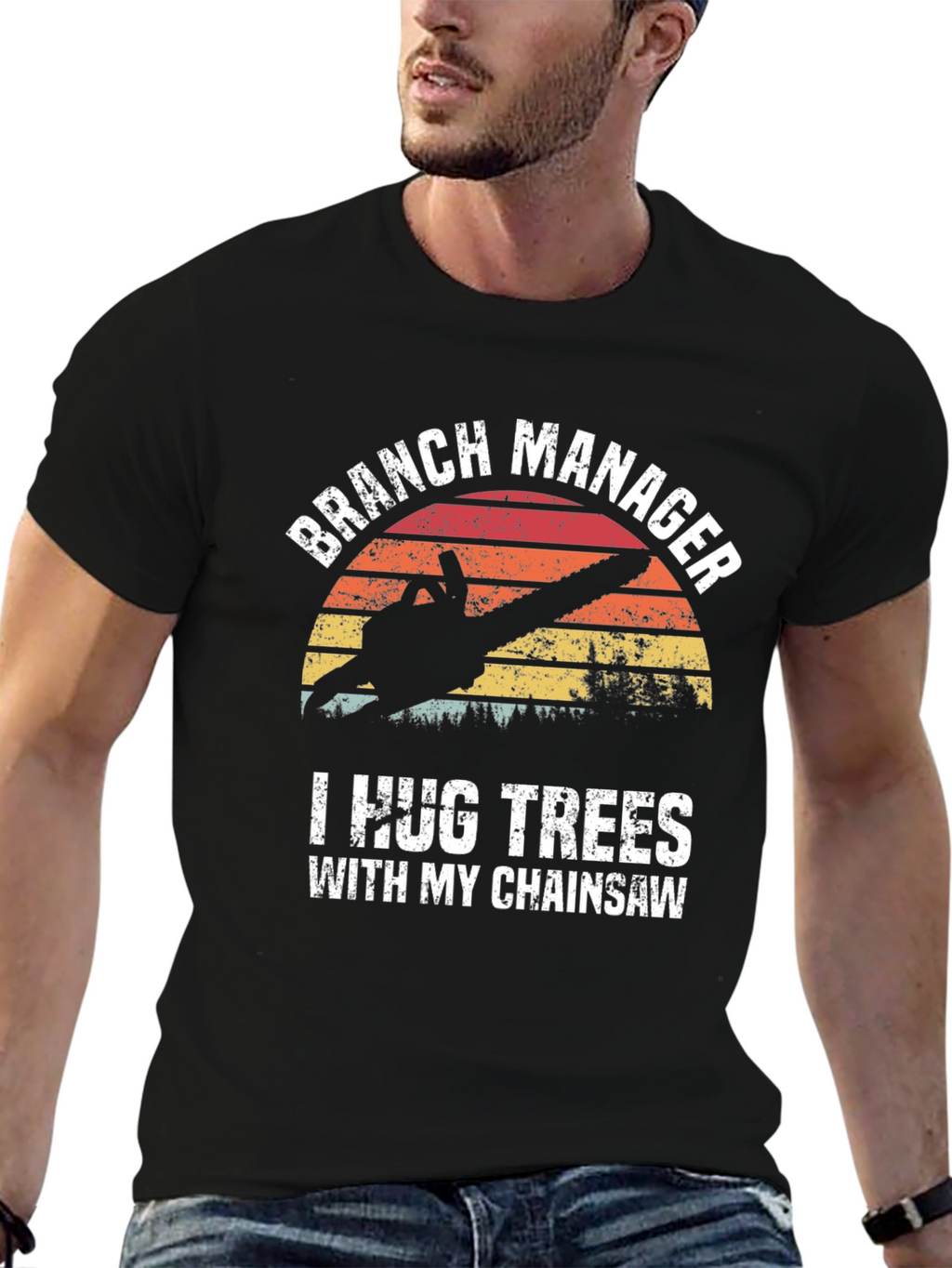 Branch Manager T-Shirt Chainsaw Humor