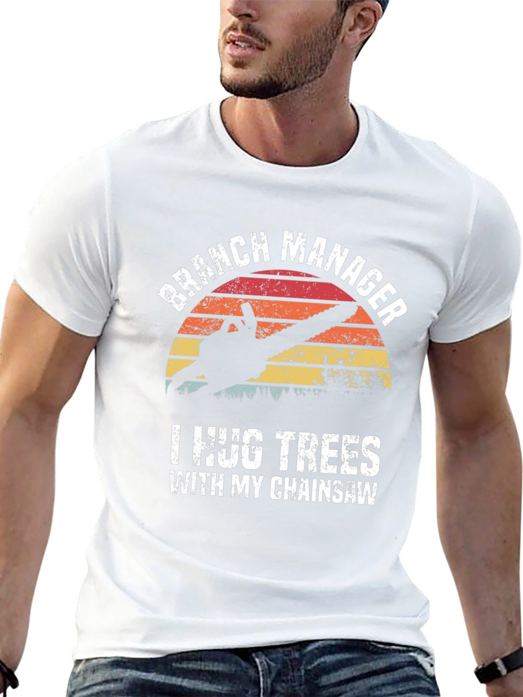 Branch Manager T-Shirt Chainsaw Humor