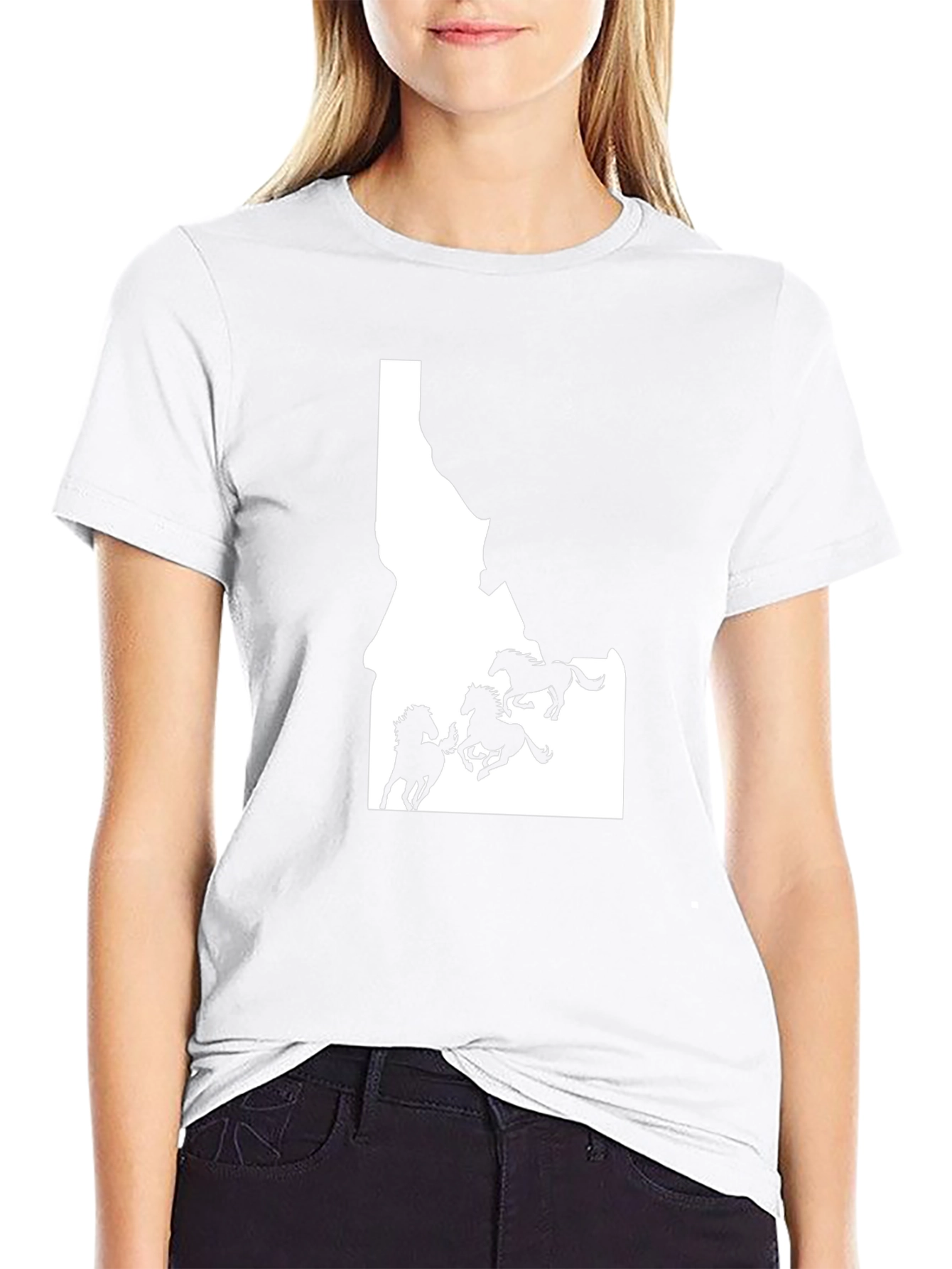 Idaho Horses Black Graphic Tee