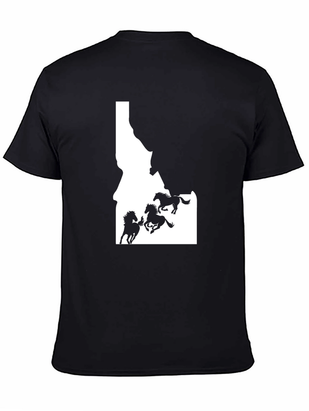 Idaho Horses Black Graphic Tee