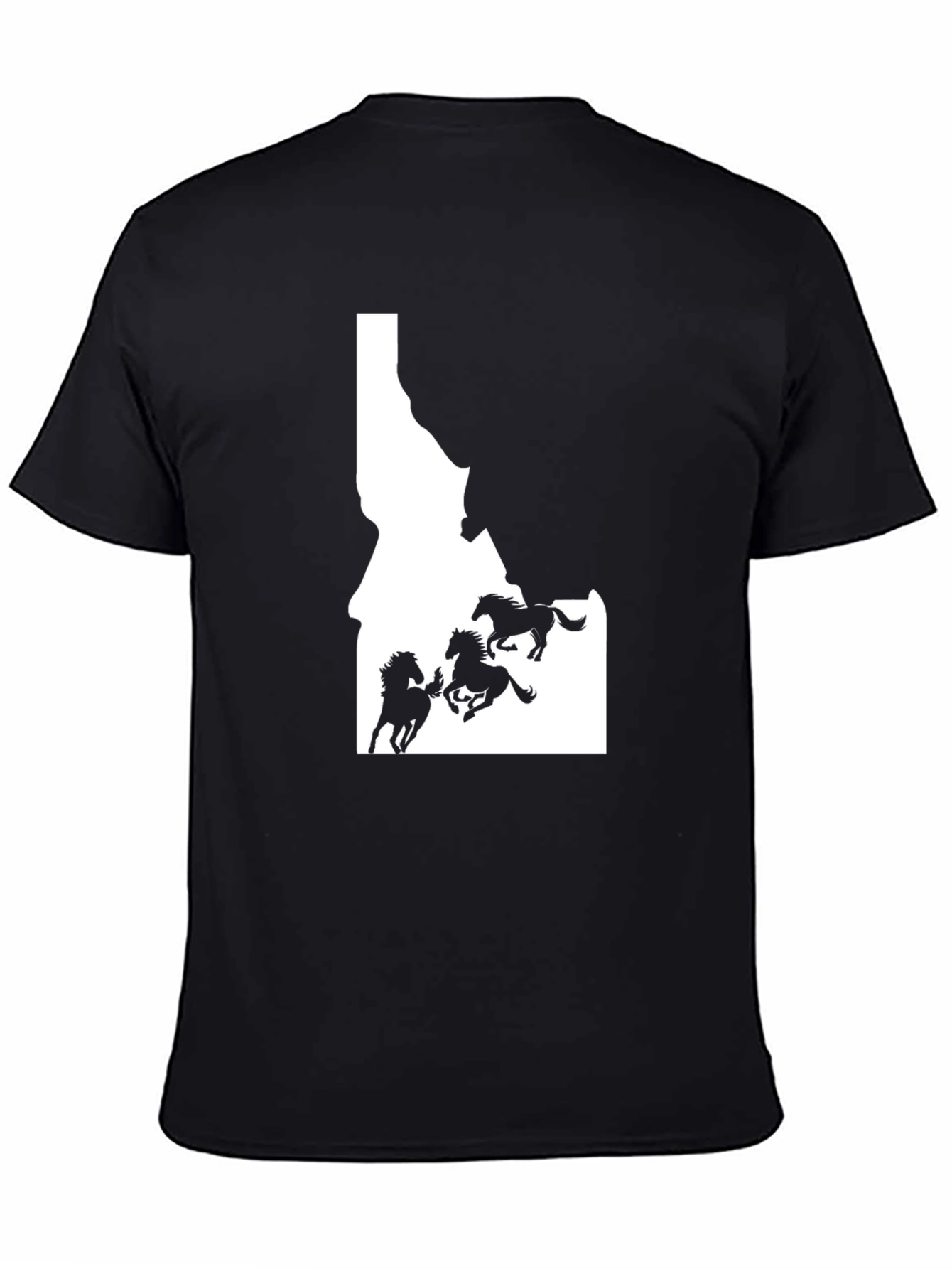 Idaho Horses Black Graphic Tee