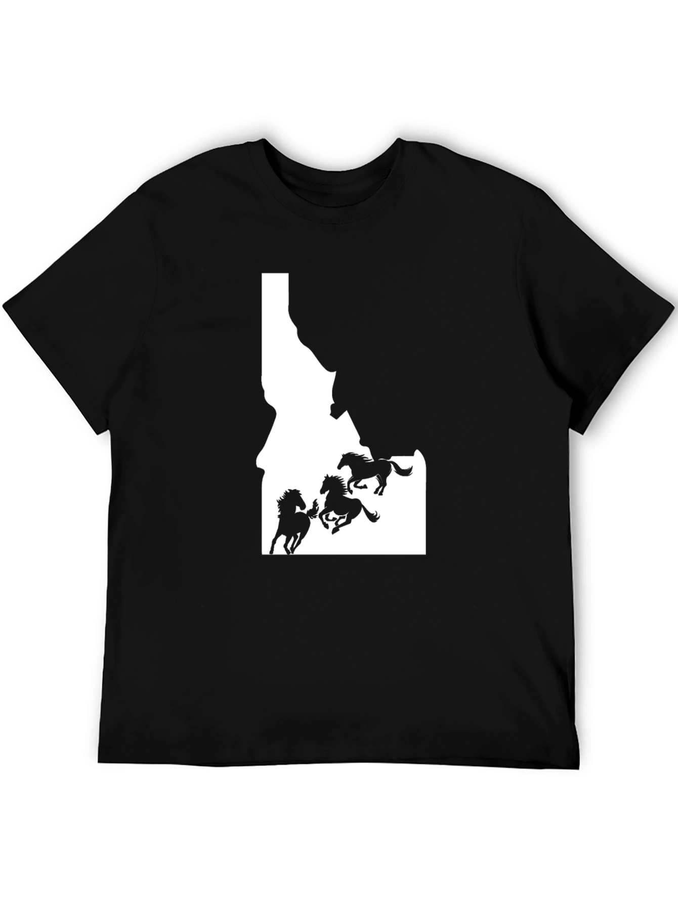 Idaho Horses Black Graphic Tee