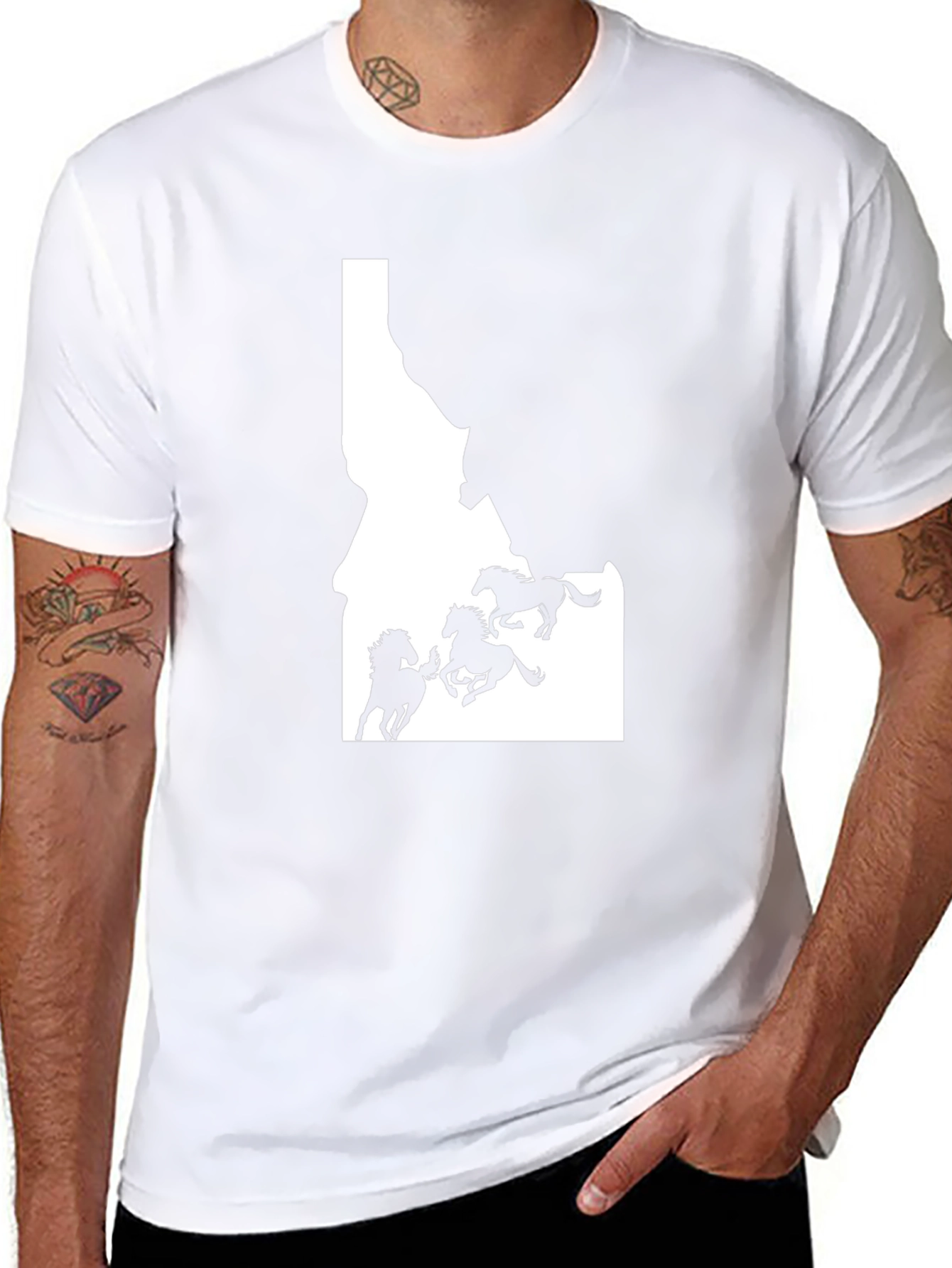 Idaho Horses Black Graphic Tee