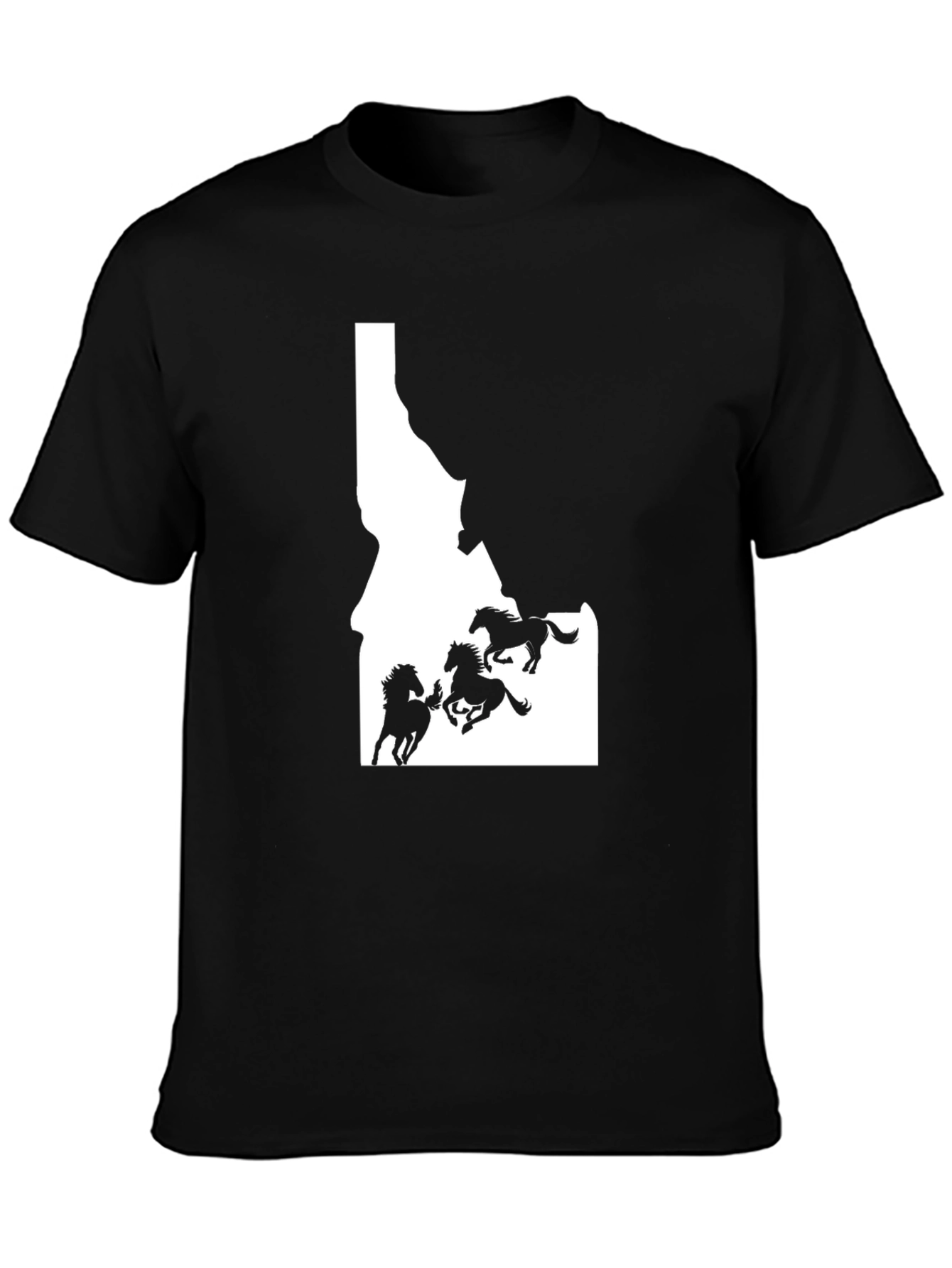 Idaho Horses Black Graphic Tee