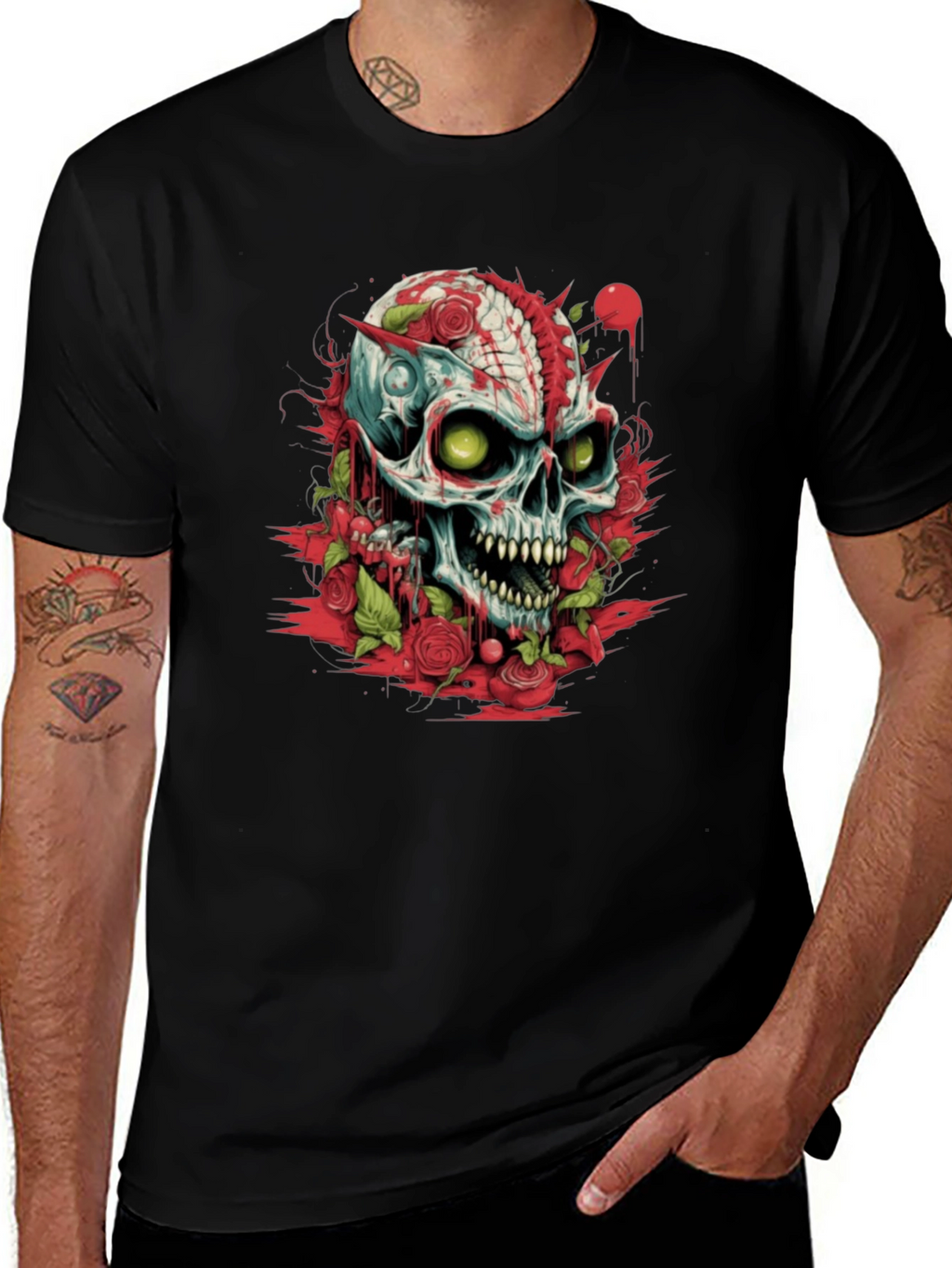 Skull & Roses Graphic Tee