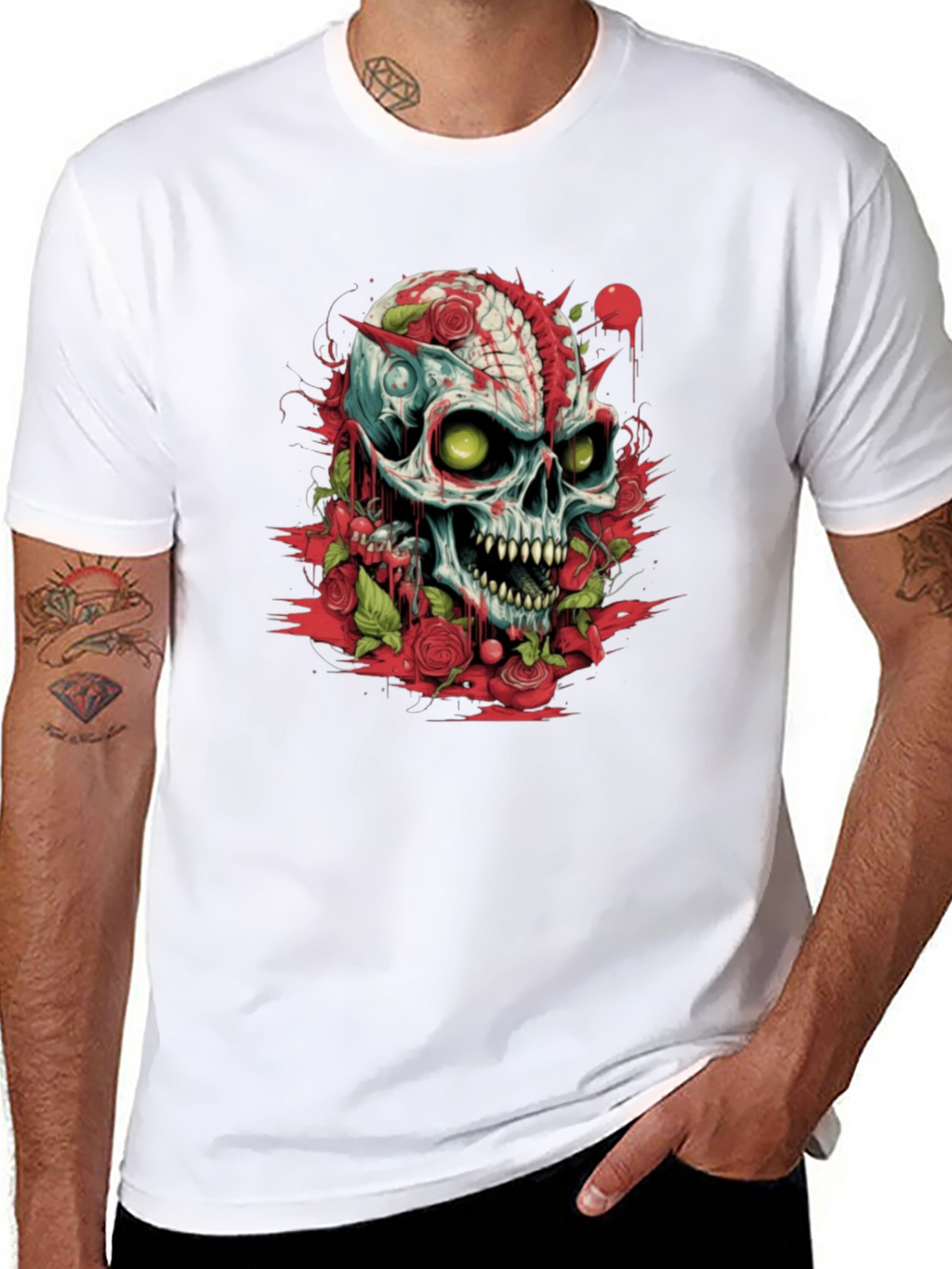 Skull & Roses Graphic Tee