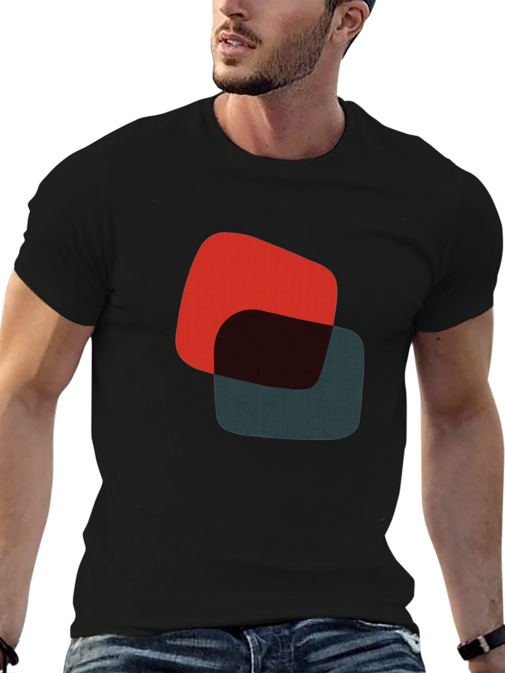 Abstract Retro Graphic Tee - Modern Style
