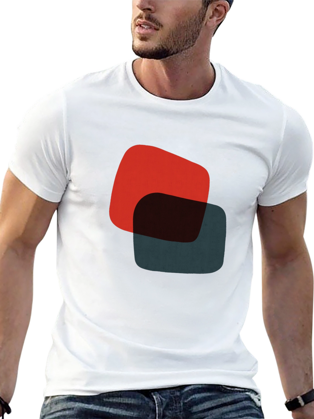 Abstract Retro Graphic Tee - Modern Style