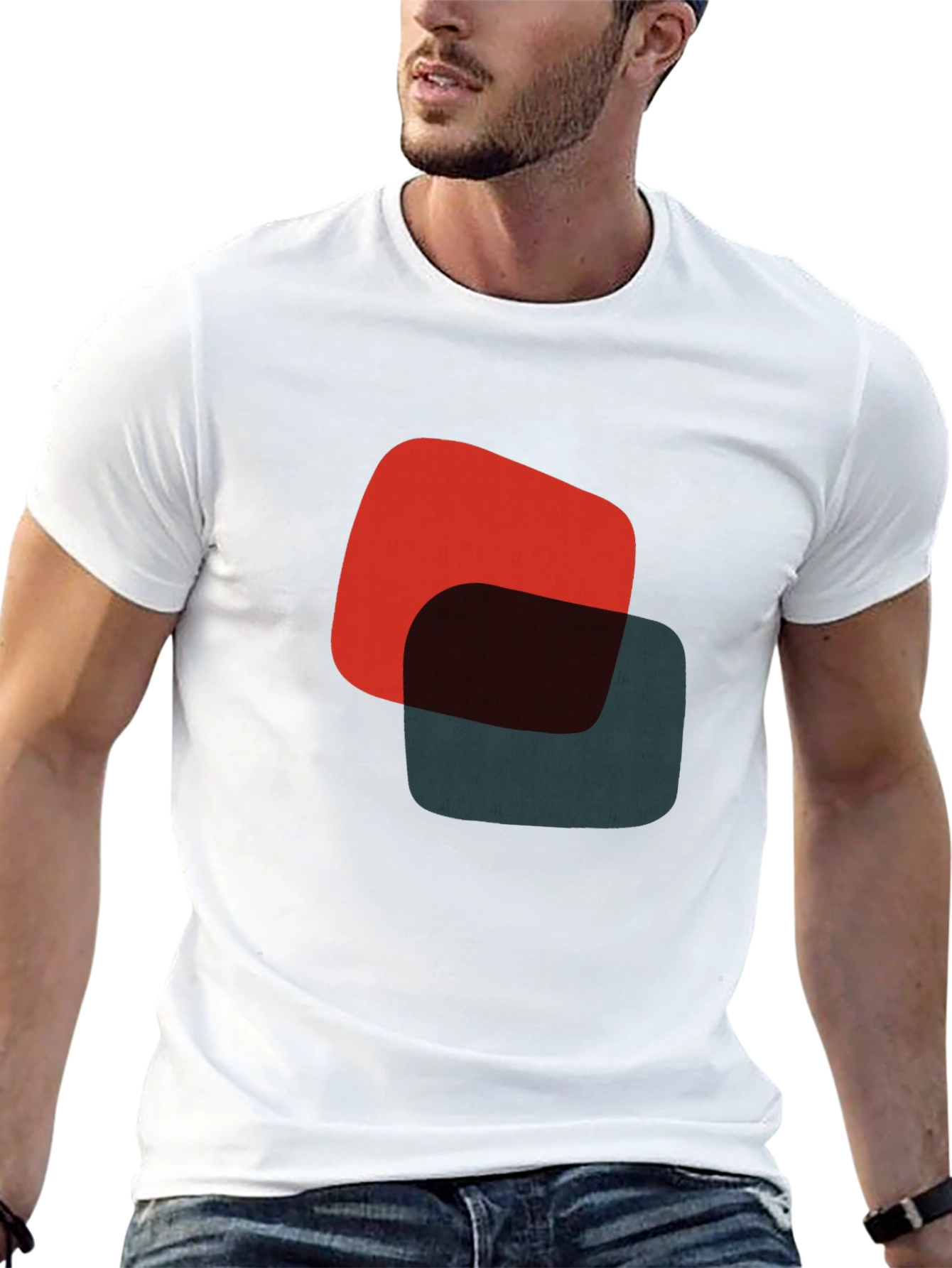 Abstract Retro Graphic Tee - Modern Style