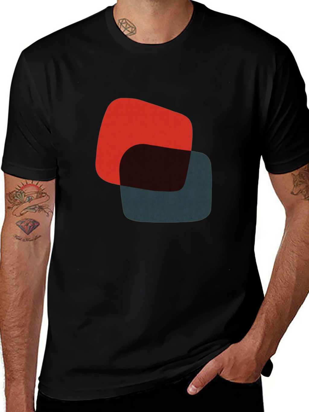 Abstract Retro Graphic Tee - Modern Style