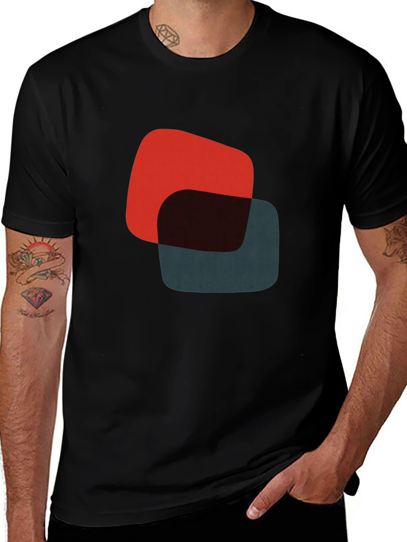 Abstract Retro Graphic Tee - Modern Style