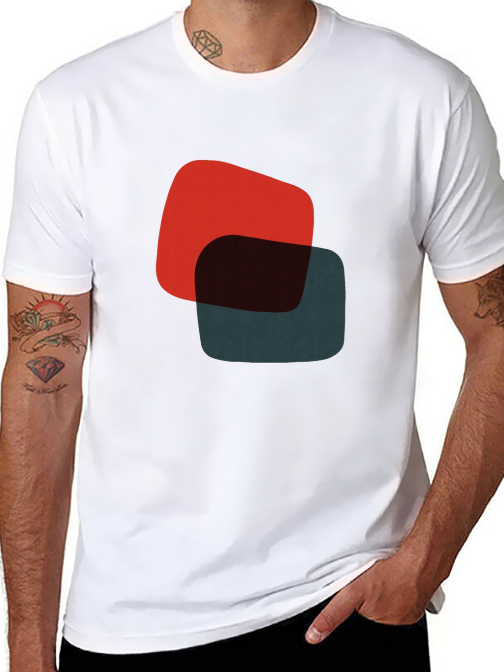 Abstract Retro Graphic Tee - Modern Style