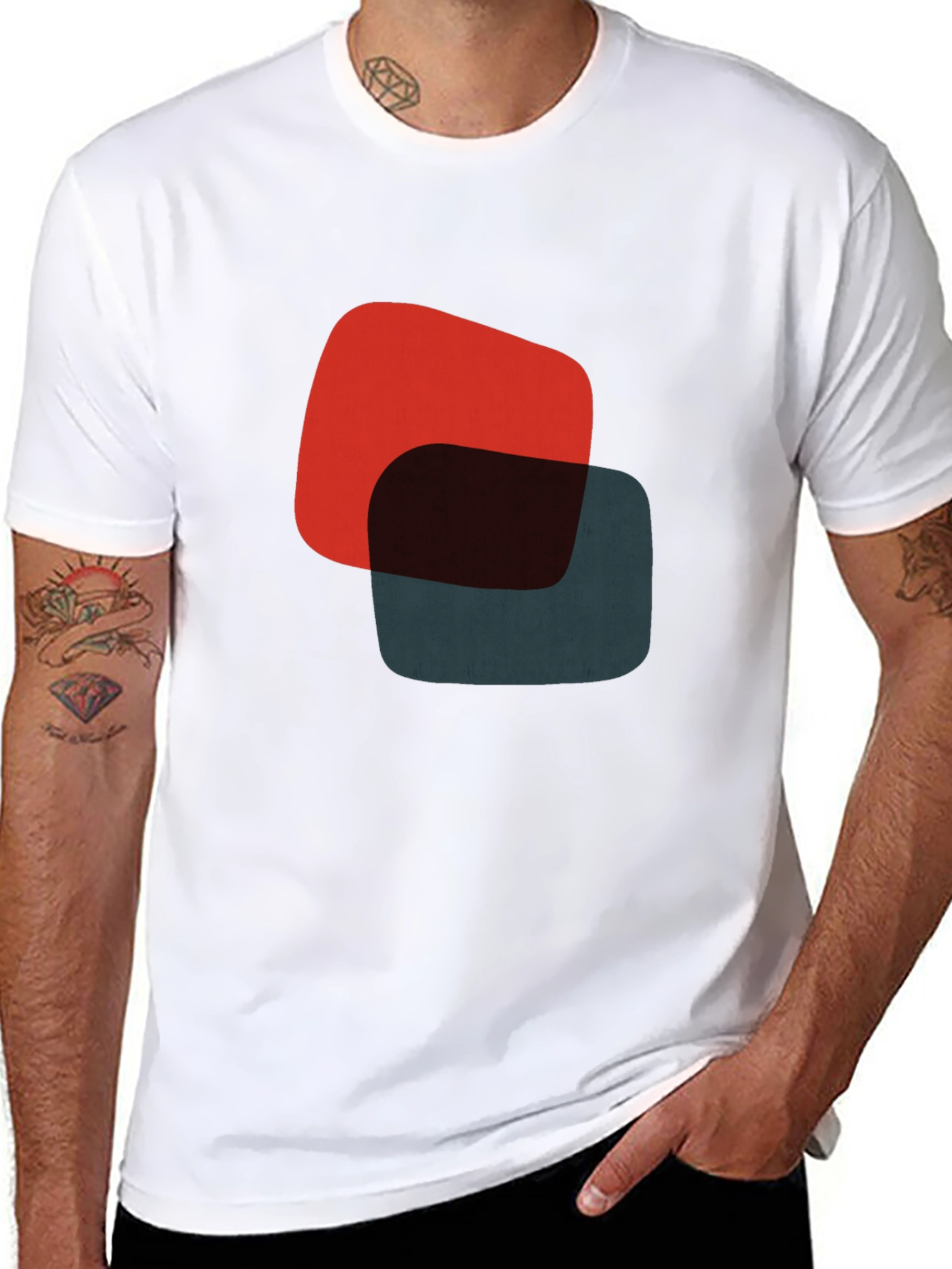 Abstract Retro Graphic Tee - Modern Style