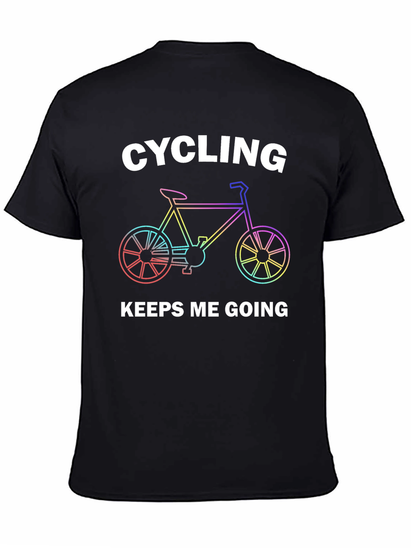 Cycling Keeps Me Going Black T-Shirt