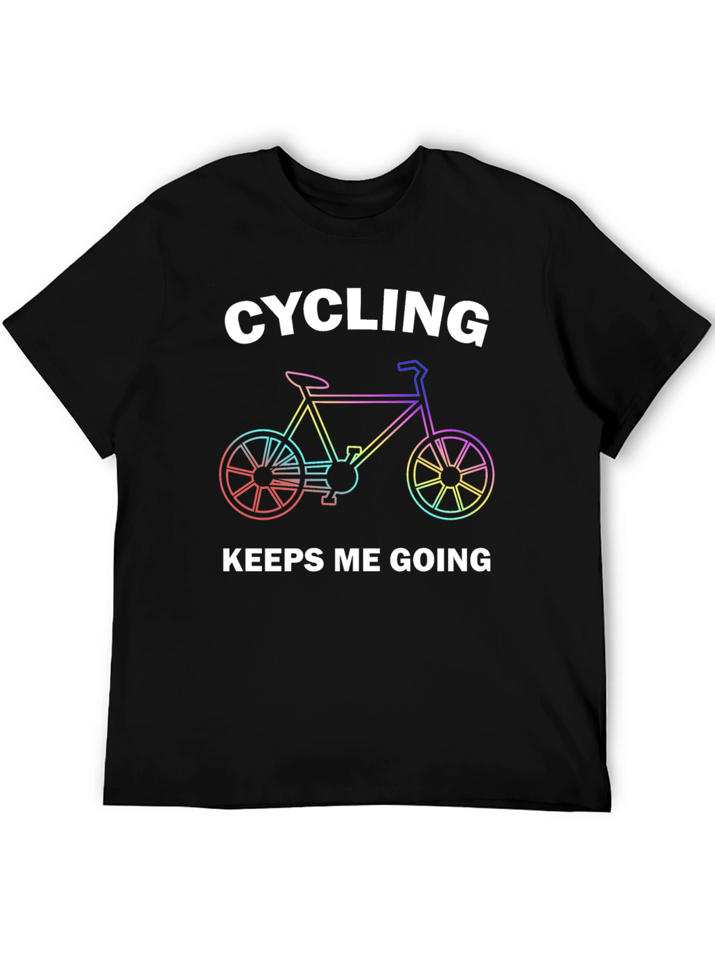 Cycling Keeps Me Going Black T-Shirt