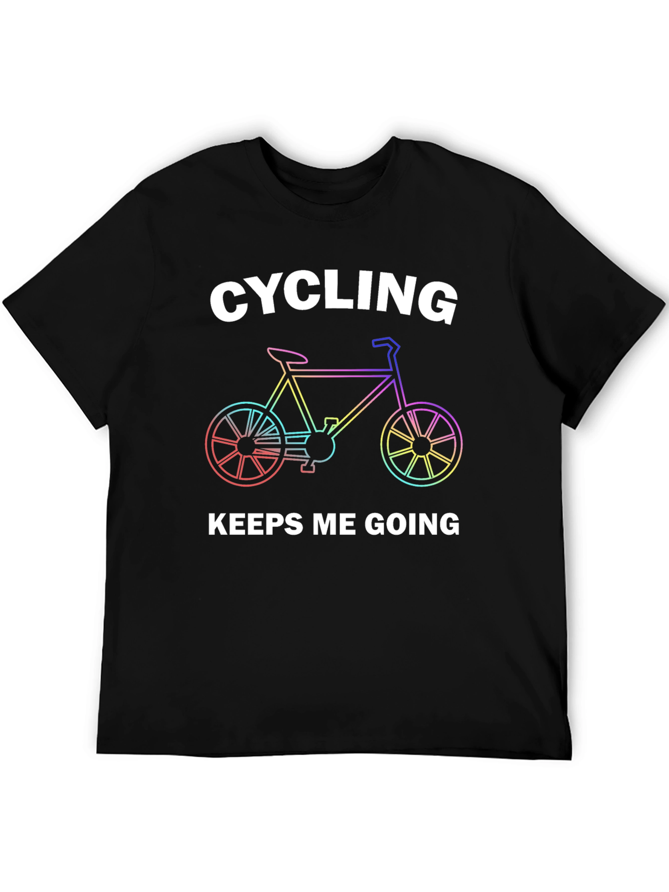 Cycling Keeps Me Going Black T-Shirt