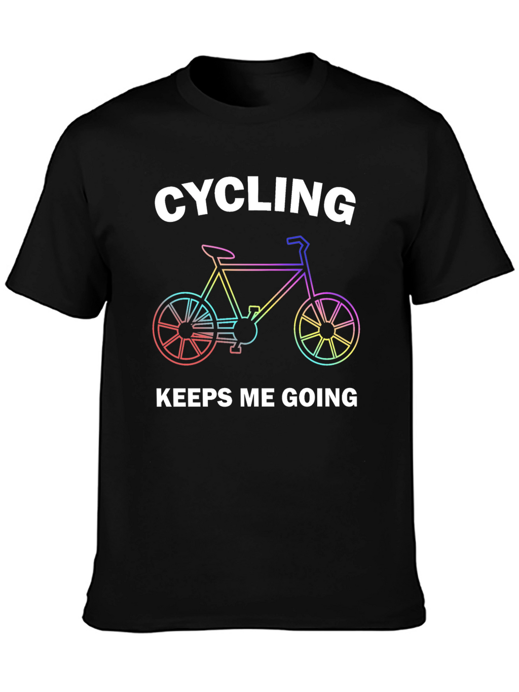 Cycling Keeps Me Going Black T-Shirt