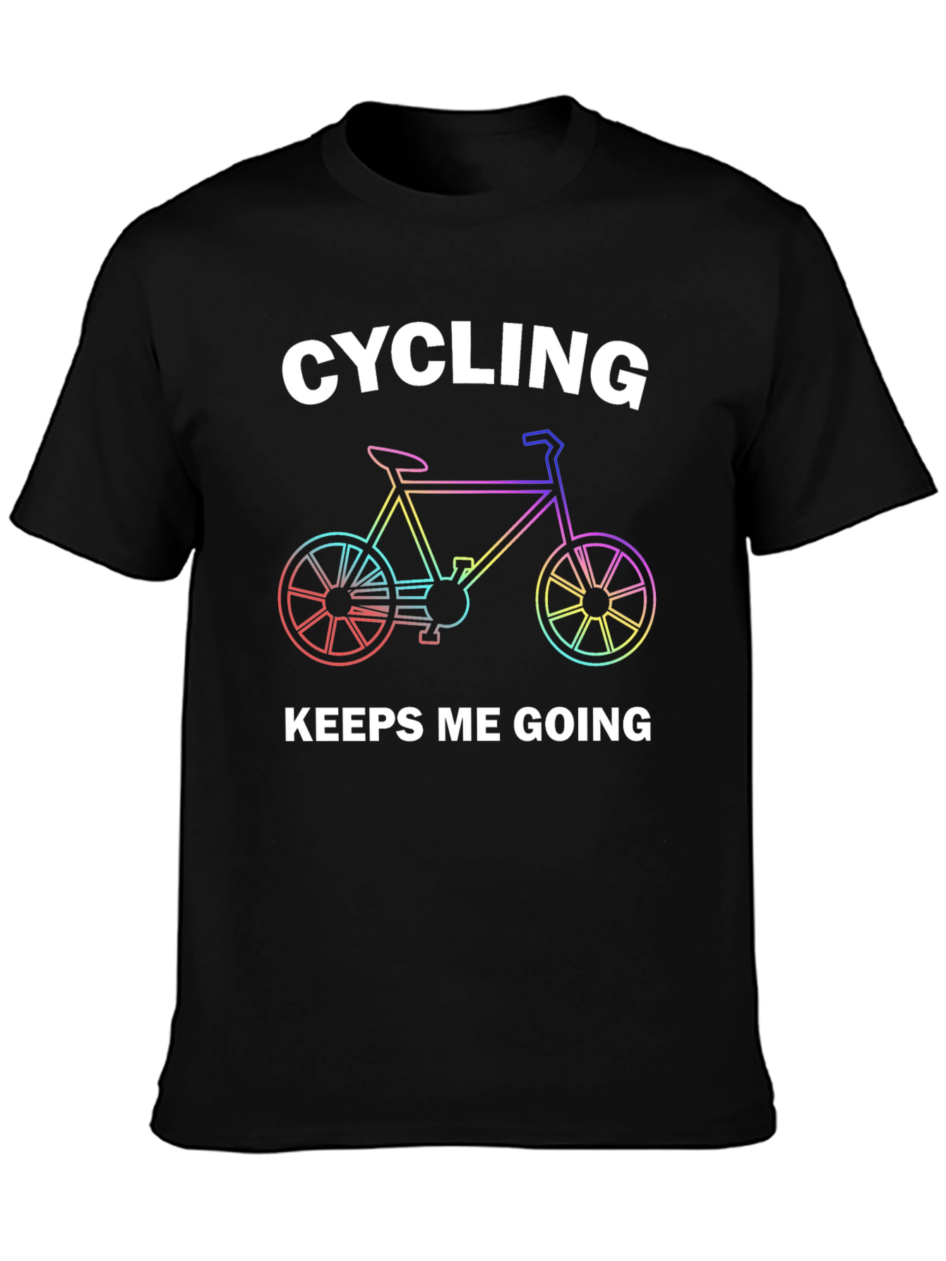 Cycling Keeps Me Going Black T-Shirt