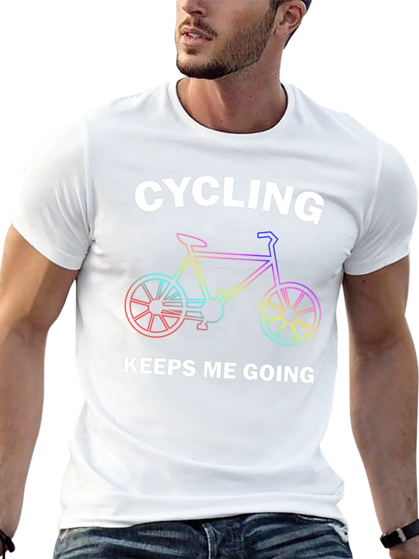 Cycling Keeps Me Going Black T-Shirt