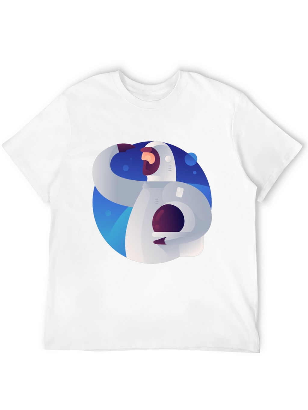 Astronaut Graphic Print Black T-Shirt