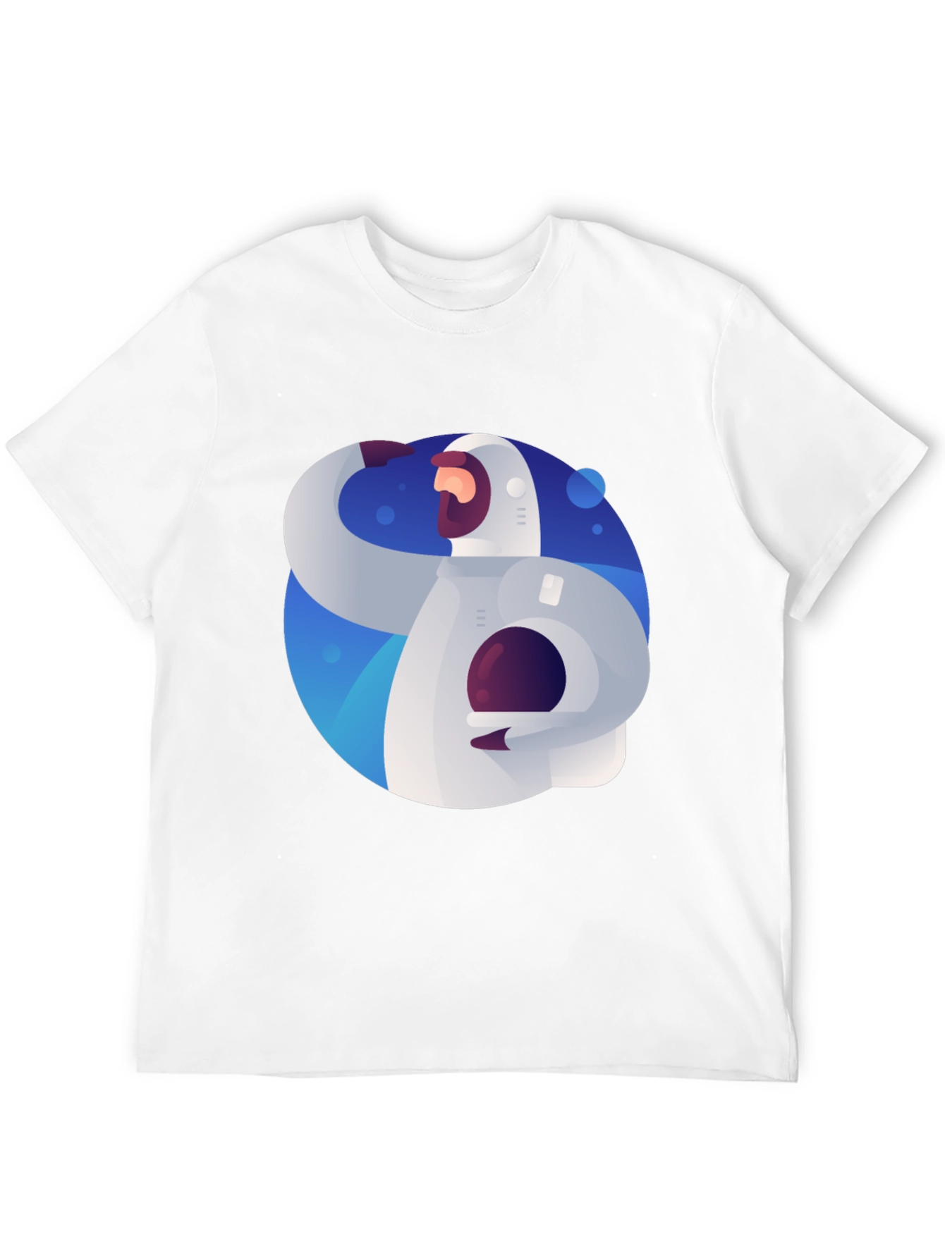 Astronaut Graphic Print Black T-Shirt