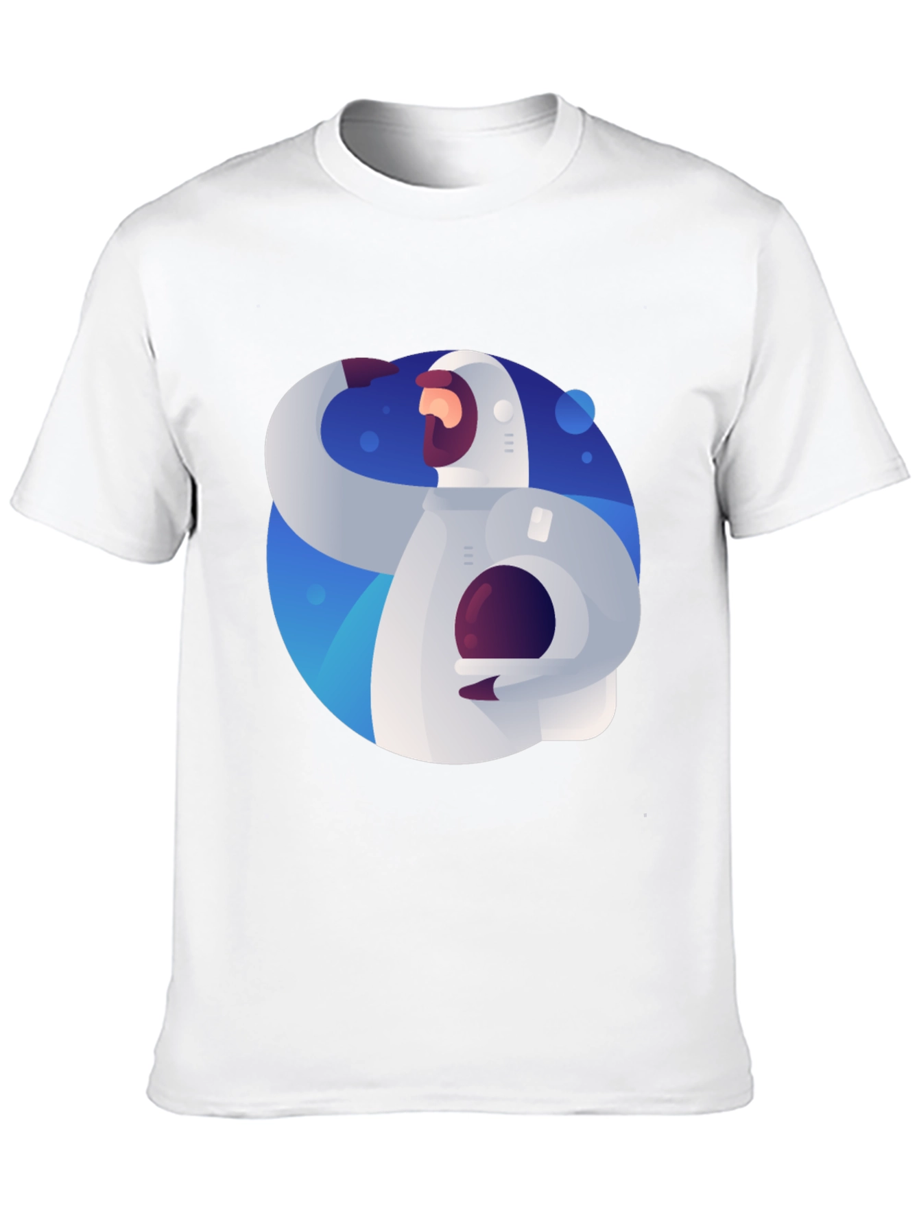 Astronaut Graphic Print Black T-Shirt