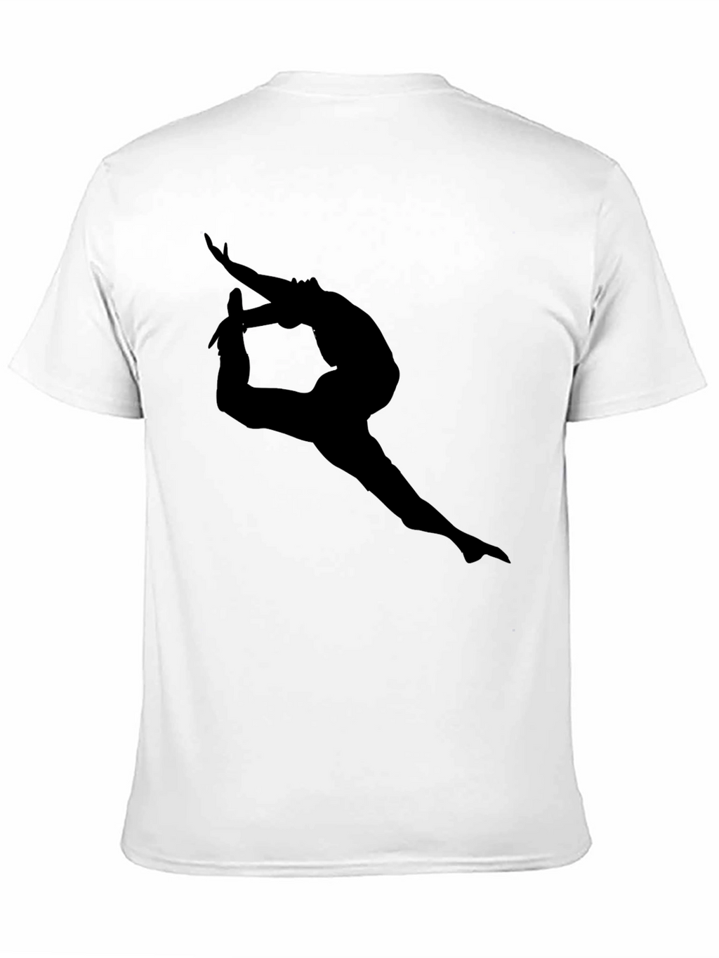 Black T-Shirt with Yoga Silhouette Design