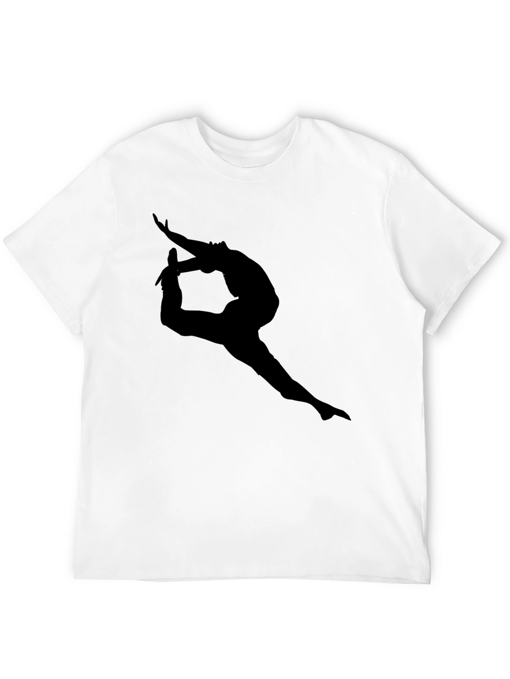 Black T-Shirt with Yoga Silhouette Design