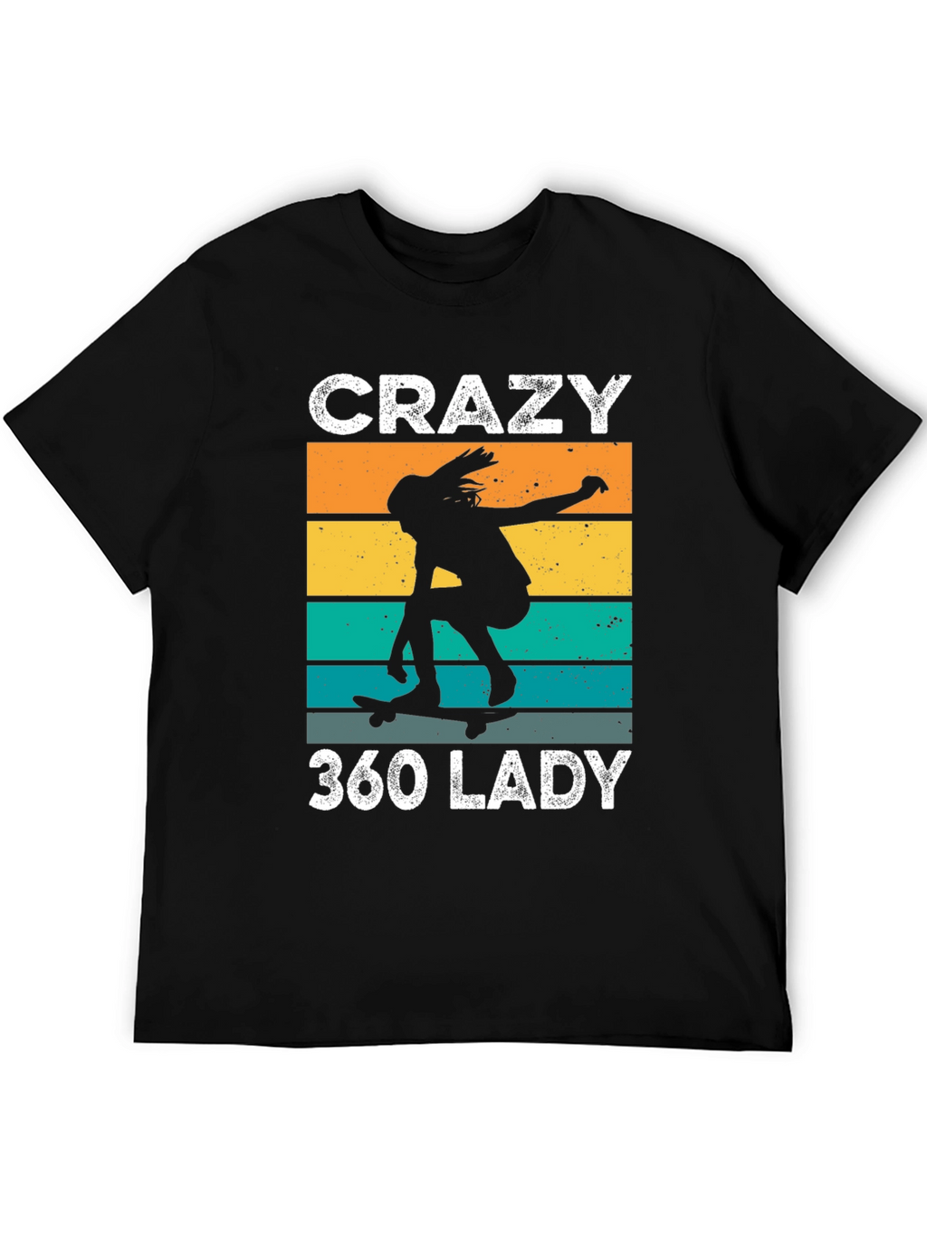 Crazy 360 Lady Retro Skater T-Shirt