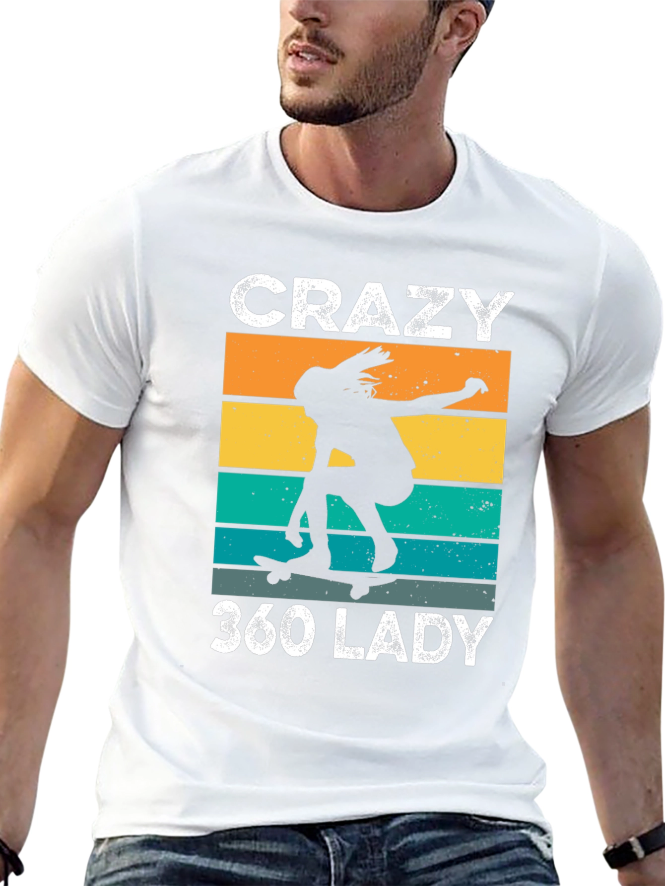 Crazy 360 Lady Retro Skater T-Shirt