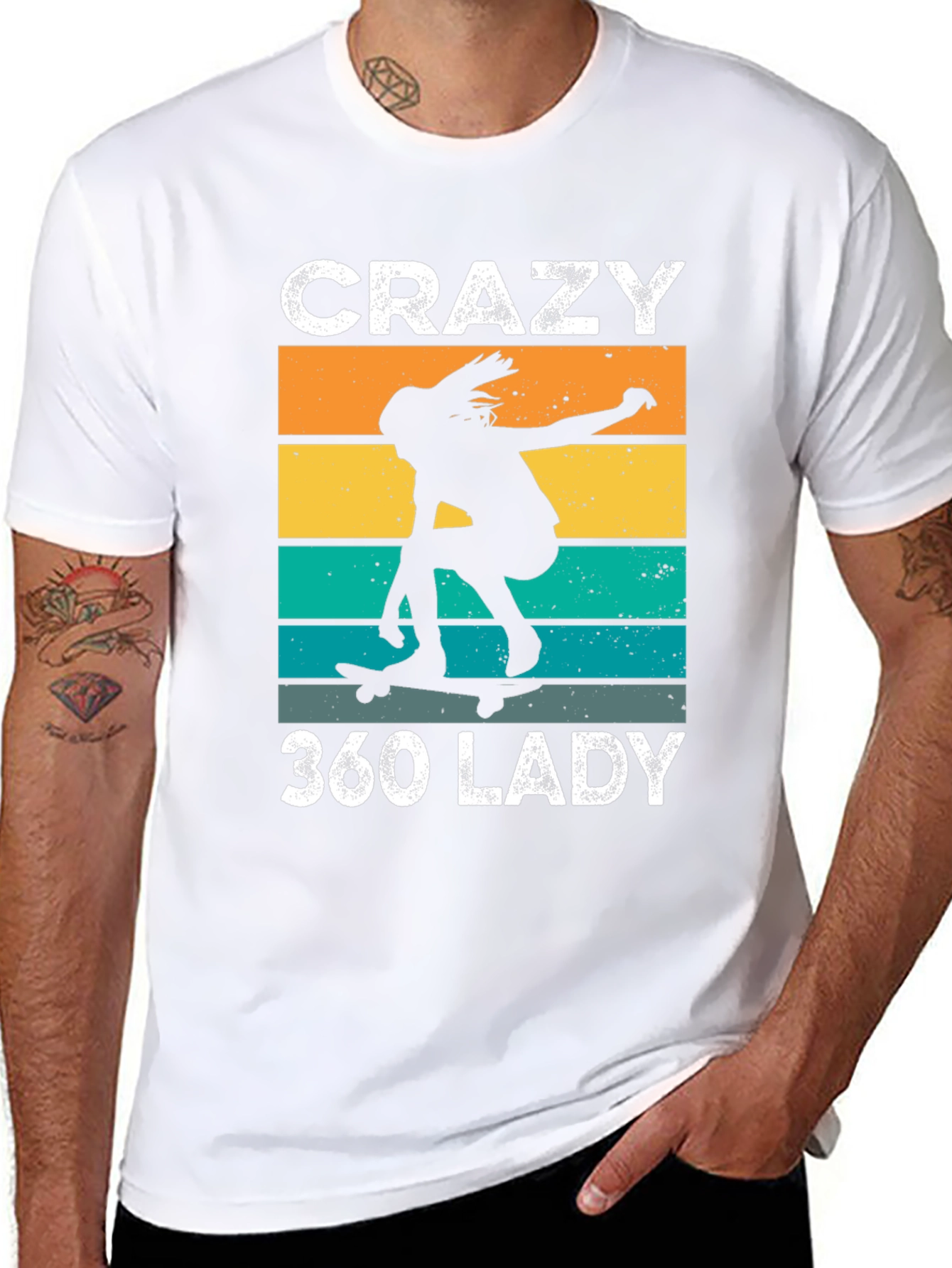 Crazy 360 Lady Retro Skater T-Shirt