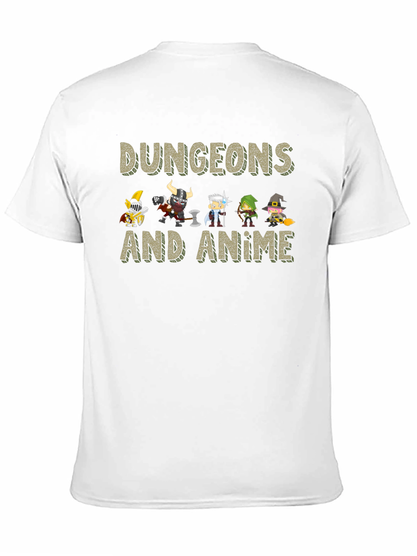 Dungeons and Anime Graphic Tee - Black Cotton Blend