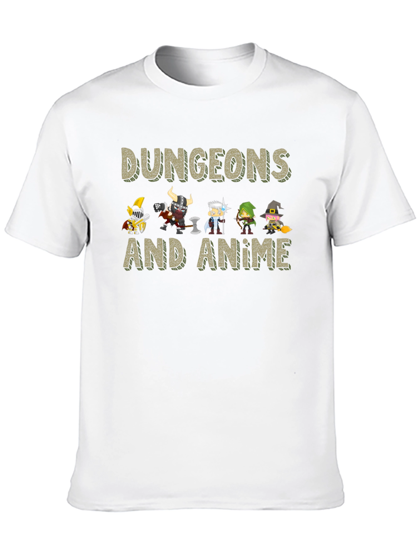 Dungeons and Anime Graphic Tee - Black Cotton Blend