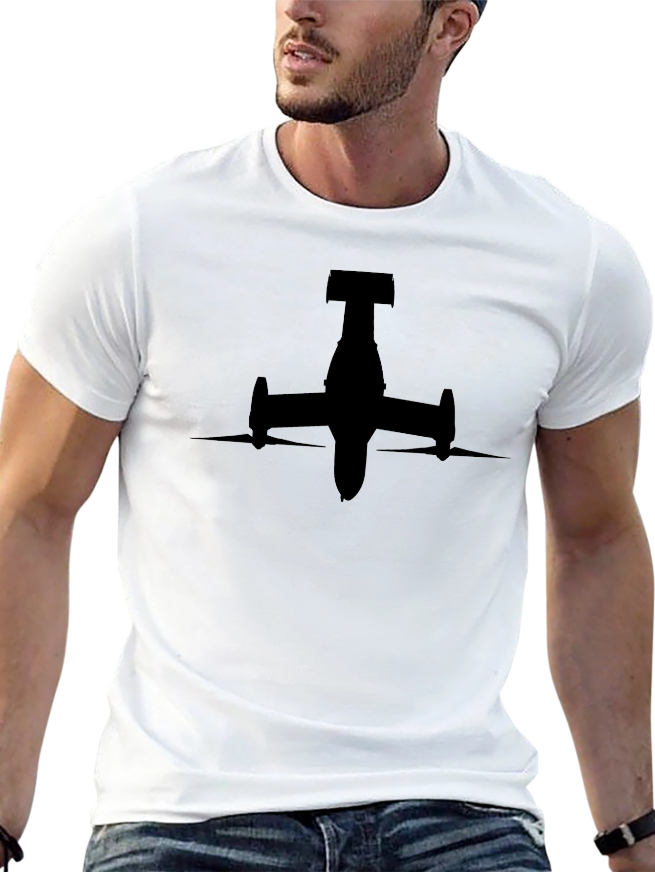 Black Jet Graphic Tee - Stylish & Unique Design