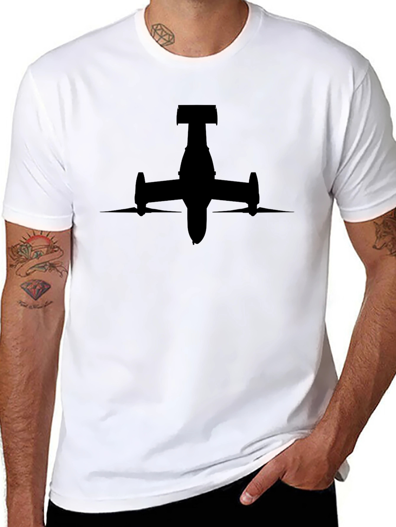 Black Jet Graphic Tee - Stylish & Unique Design