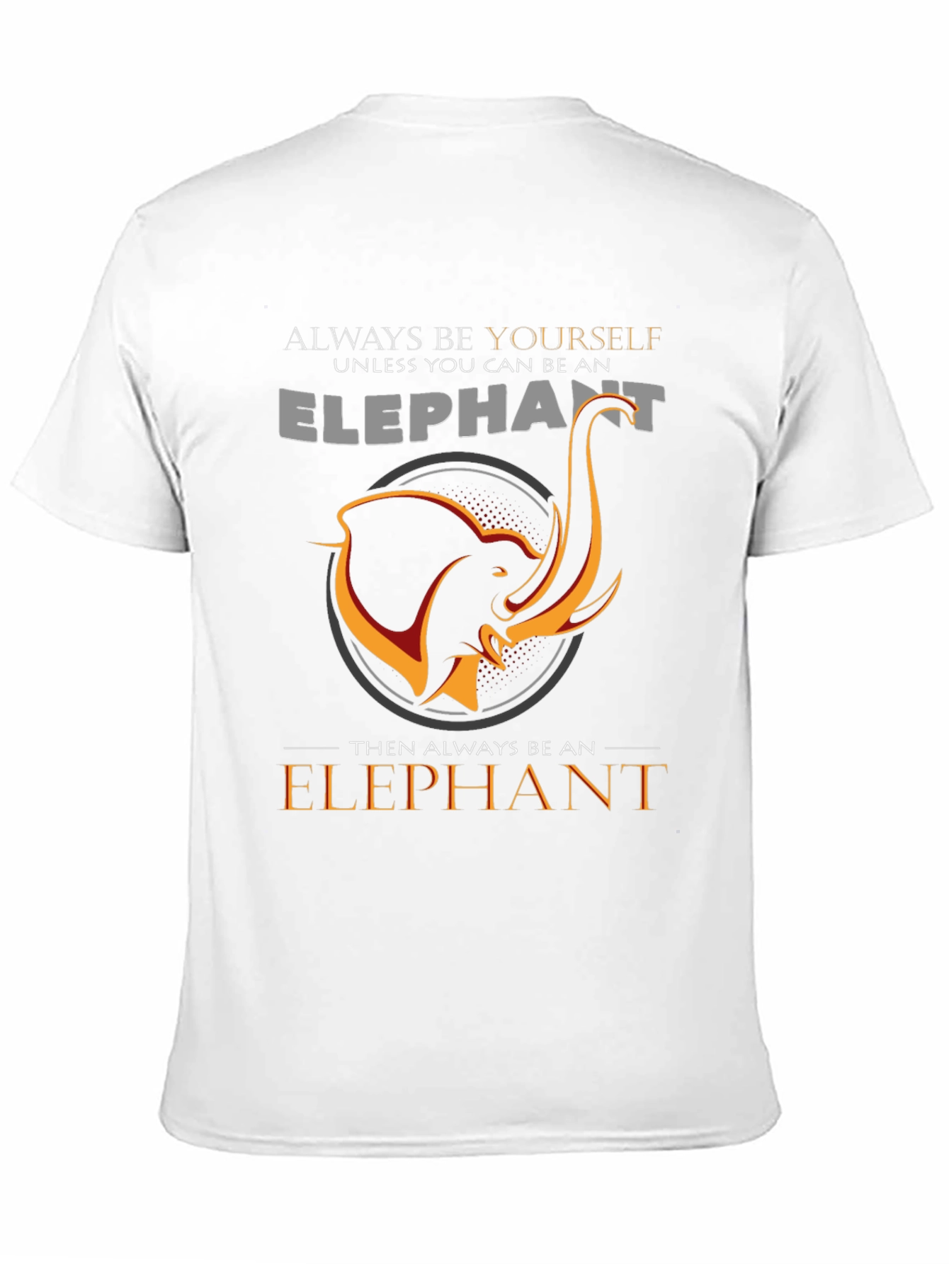 Always Be An Elephant Black Graphic Tee