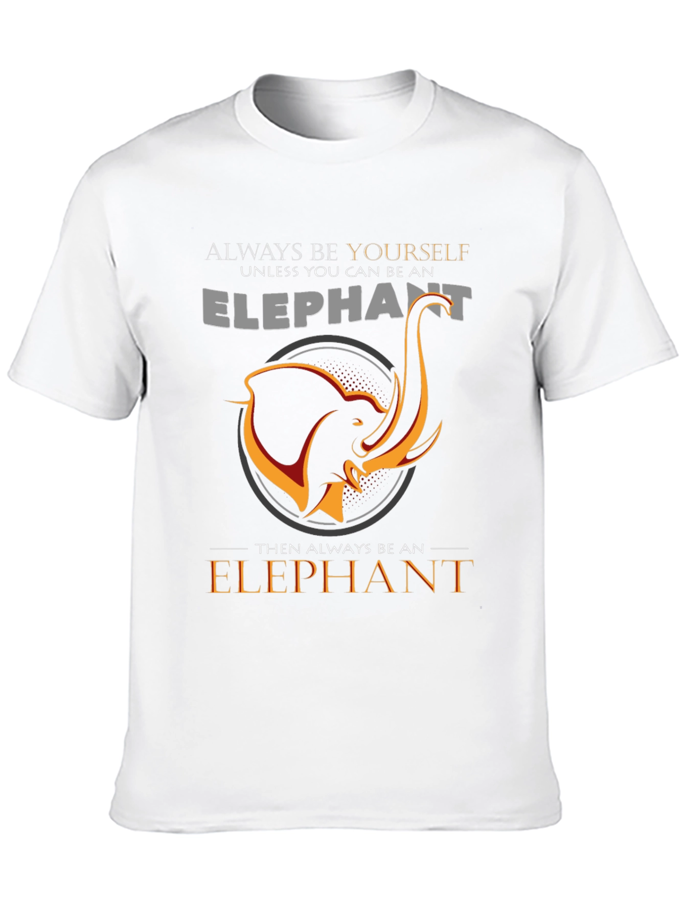 Always Be An Elephant Black Graphic Tee