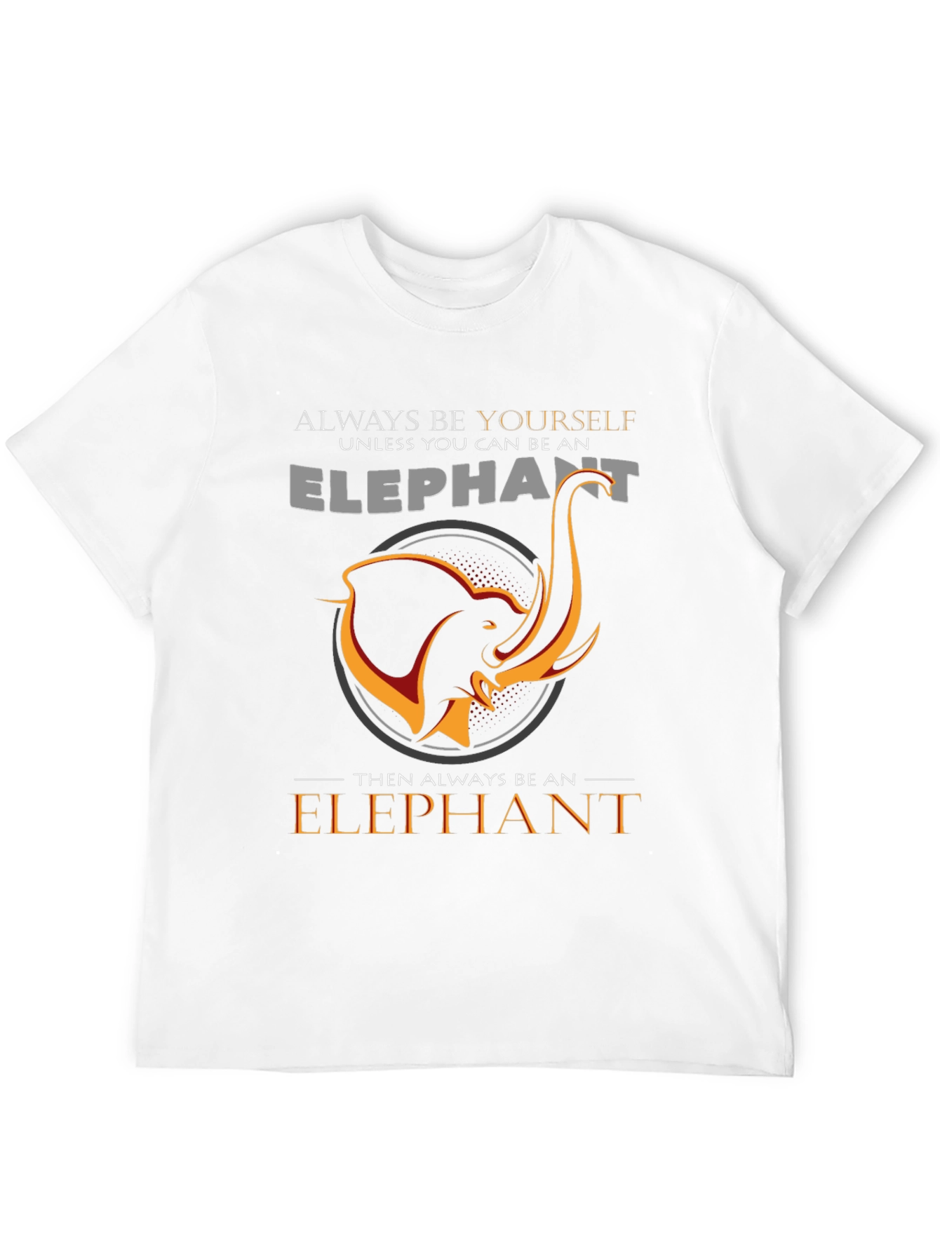 Always Be An Elephant Black Graphic Tee