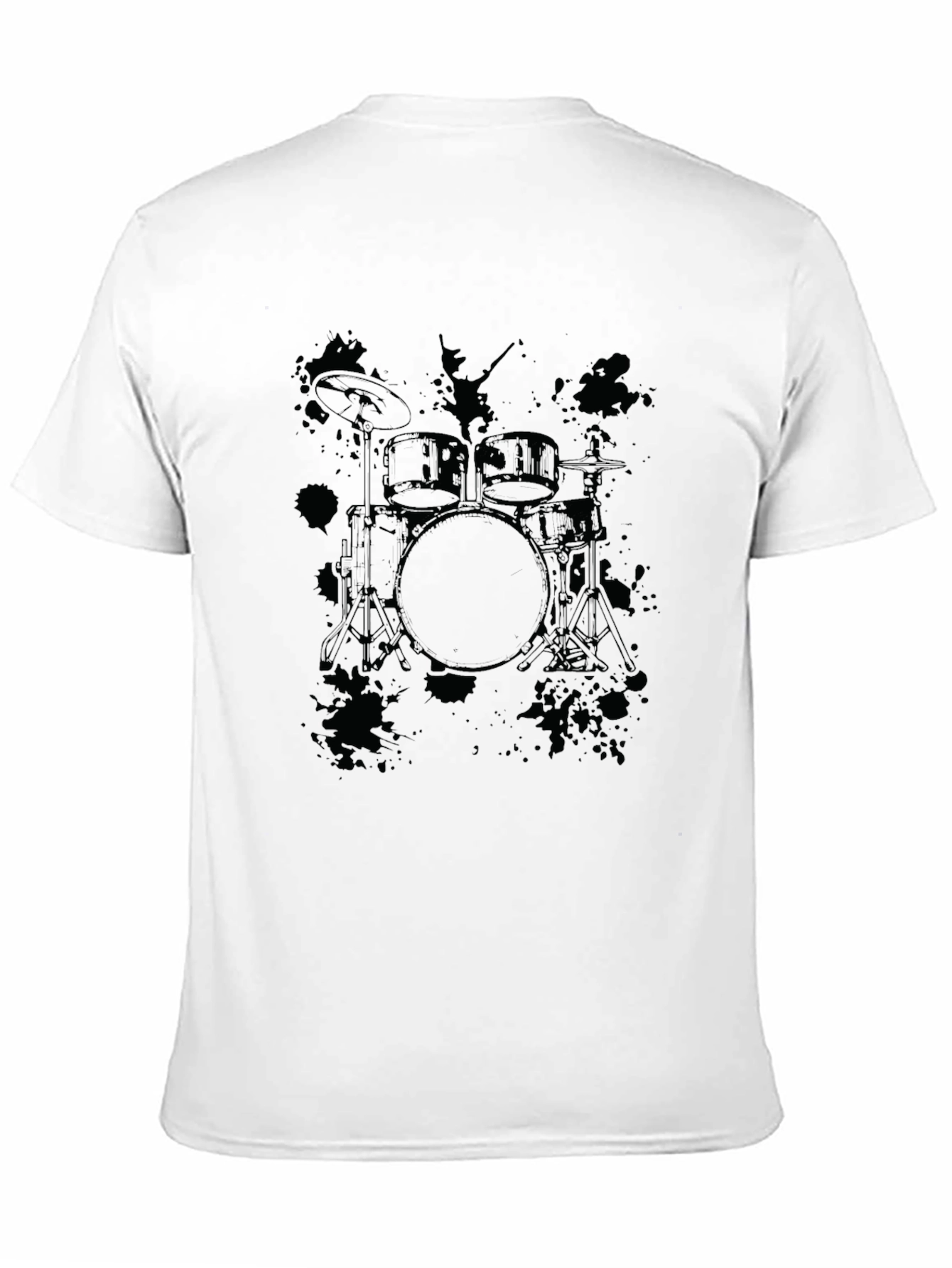 Drum Kit Graphic Tee - Mens Black T-Shirt