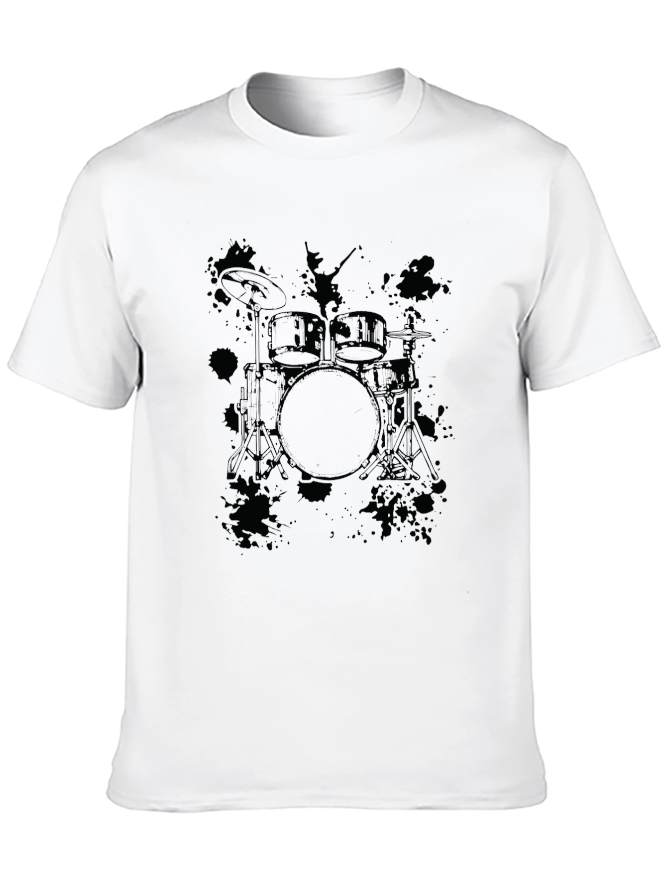 Drum Kit Graphic Tee - Mens Black T-Shirt