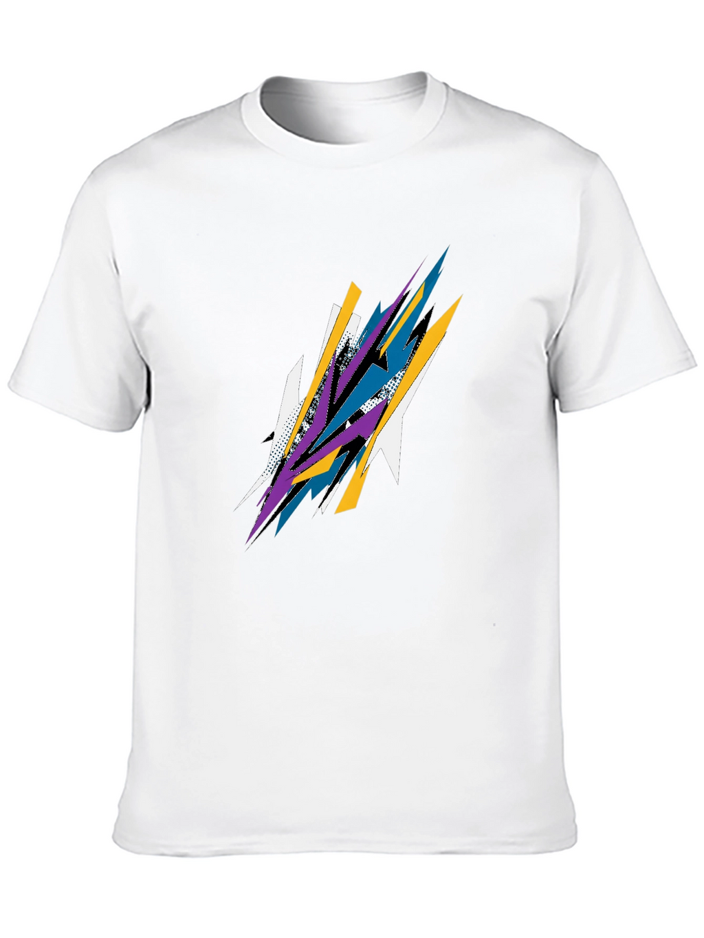 Abstract Graphic Print Black Tee