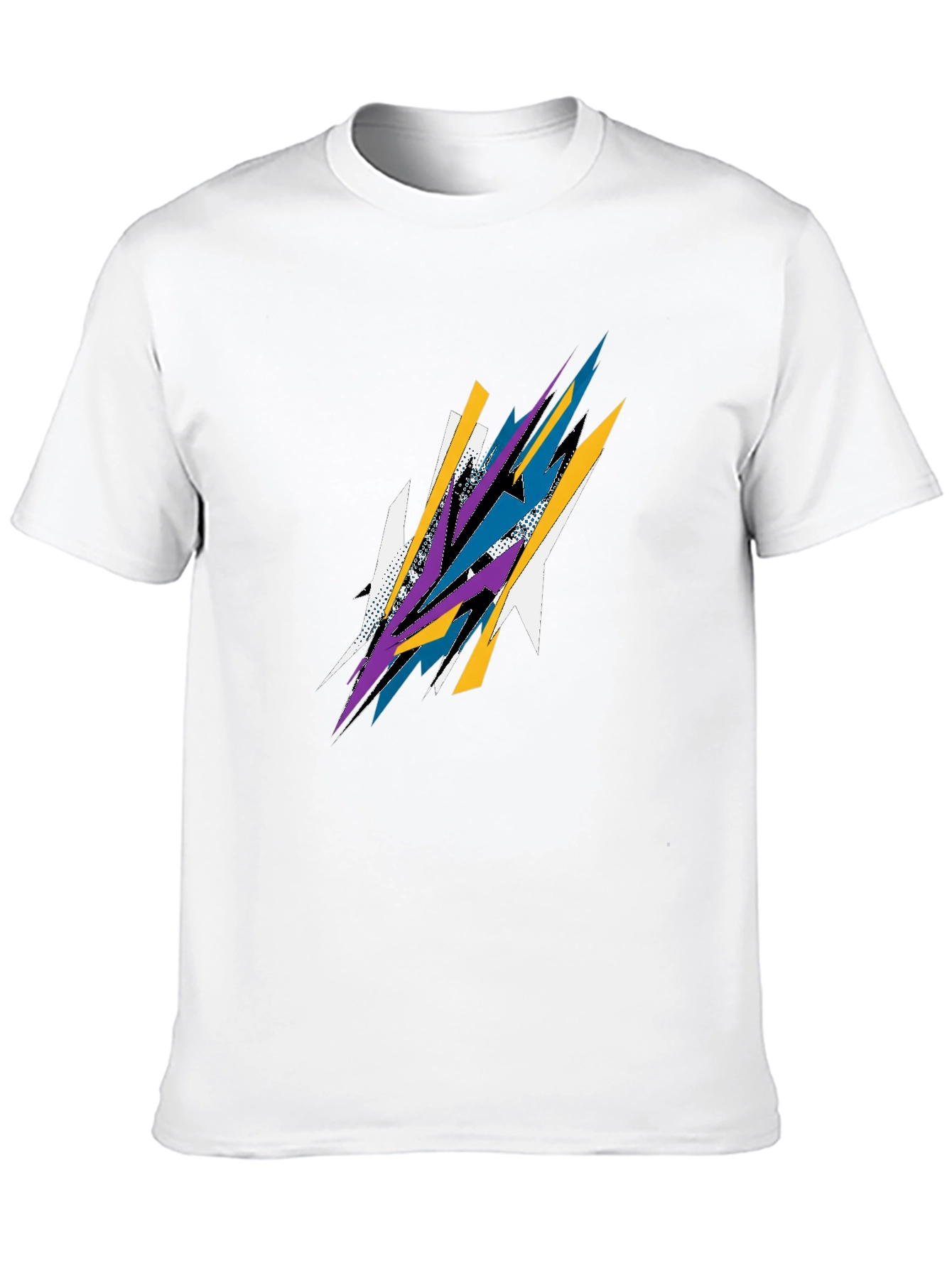 Abstract Graphic Print Black Tee