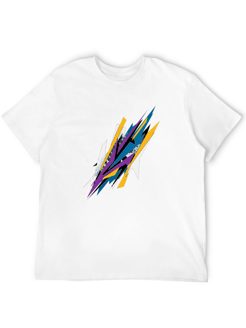 Abstract Graphic Print Black Tee